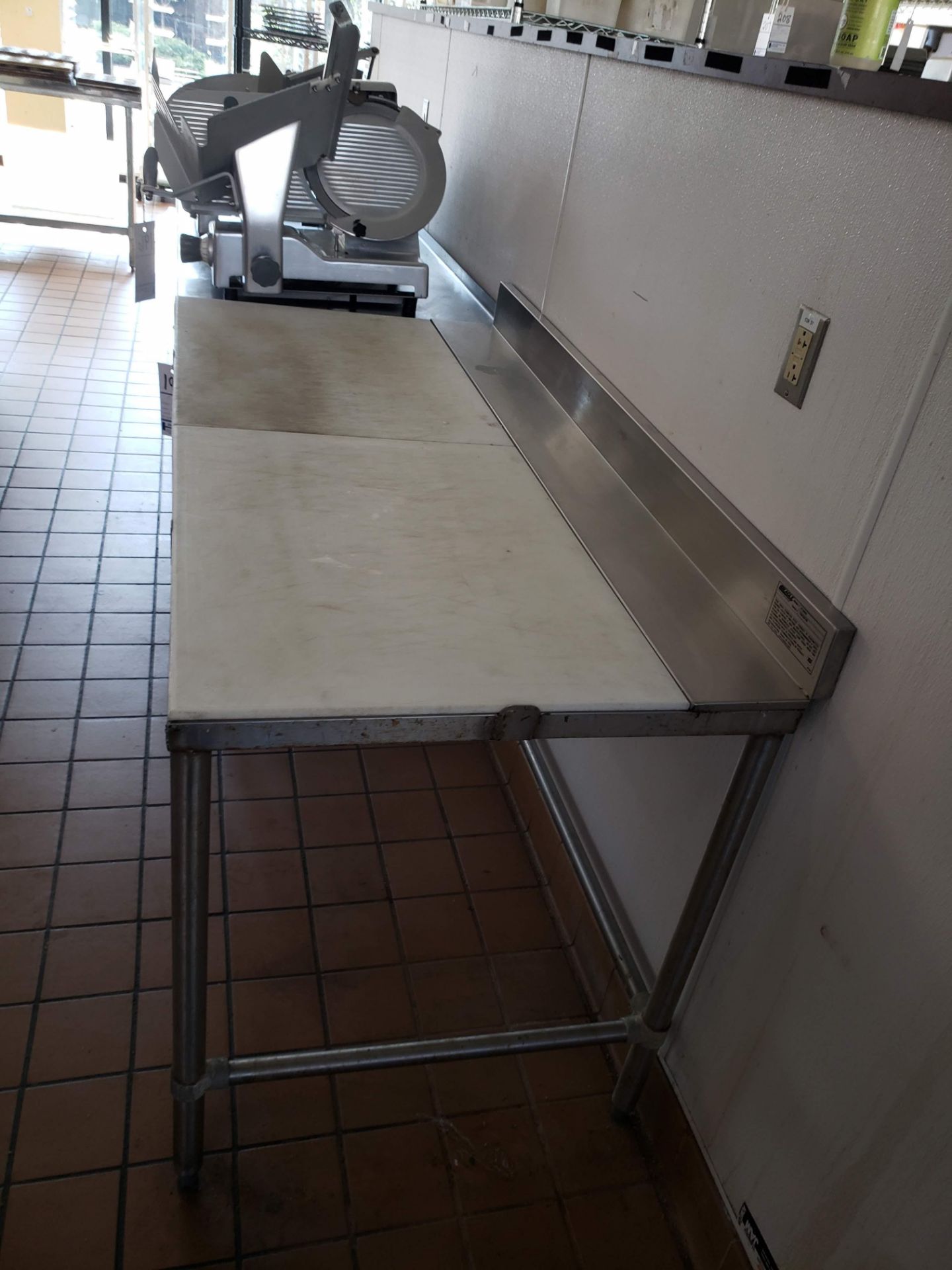 EAGLE STEAINLESS STEEL PREP TABLE WITH CUTTING BOARD TOP - MODEL BT30605 - 5' X 29" - Image 3 of 3