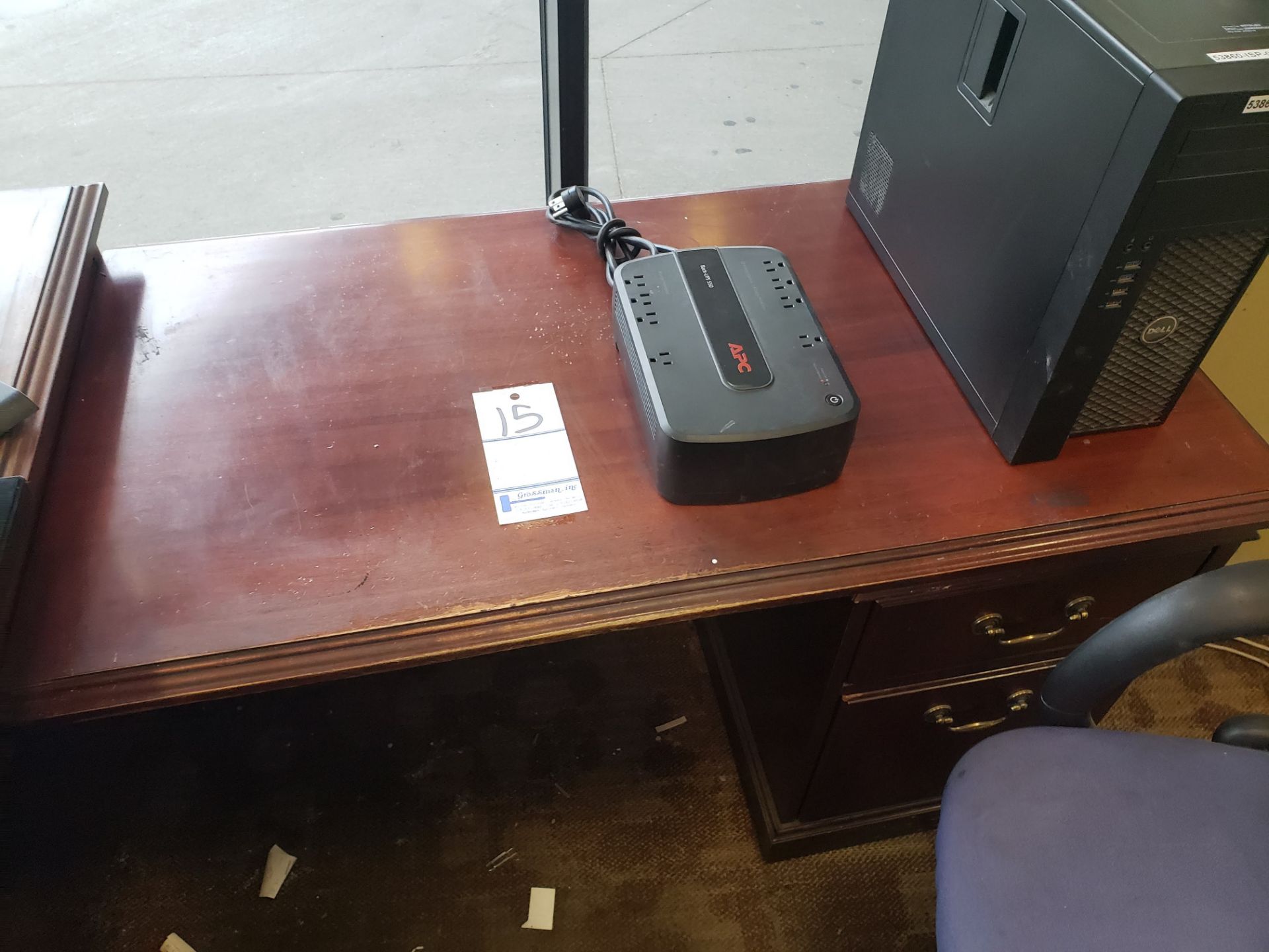 WOODEN "L" SHAPED DESK WITH 2 CHAIRS - Image 6 of 6