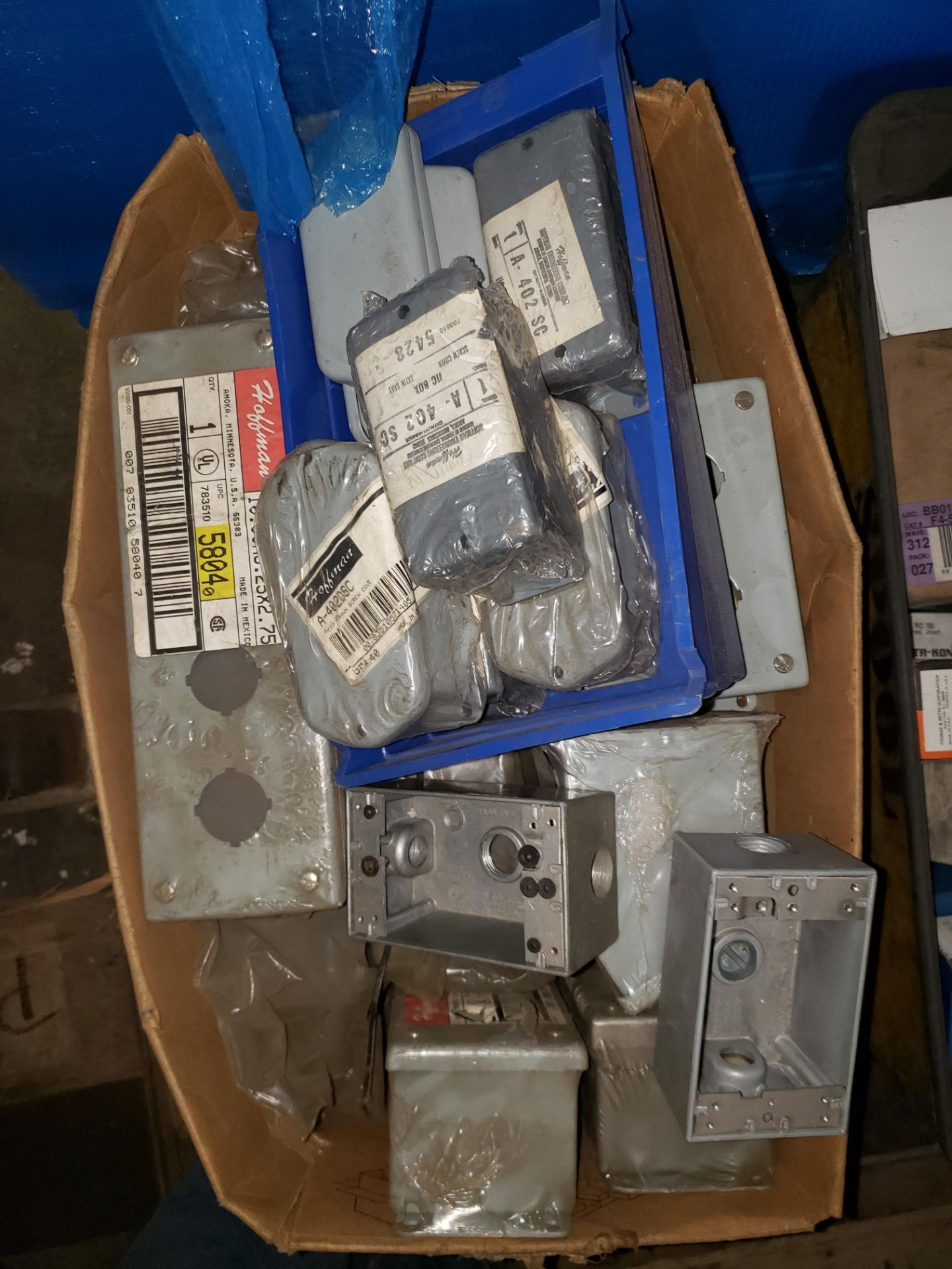 BOX OF ASSORTED HOFFMAN ENCLOSURES AND MISC - Image 3 of 3