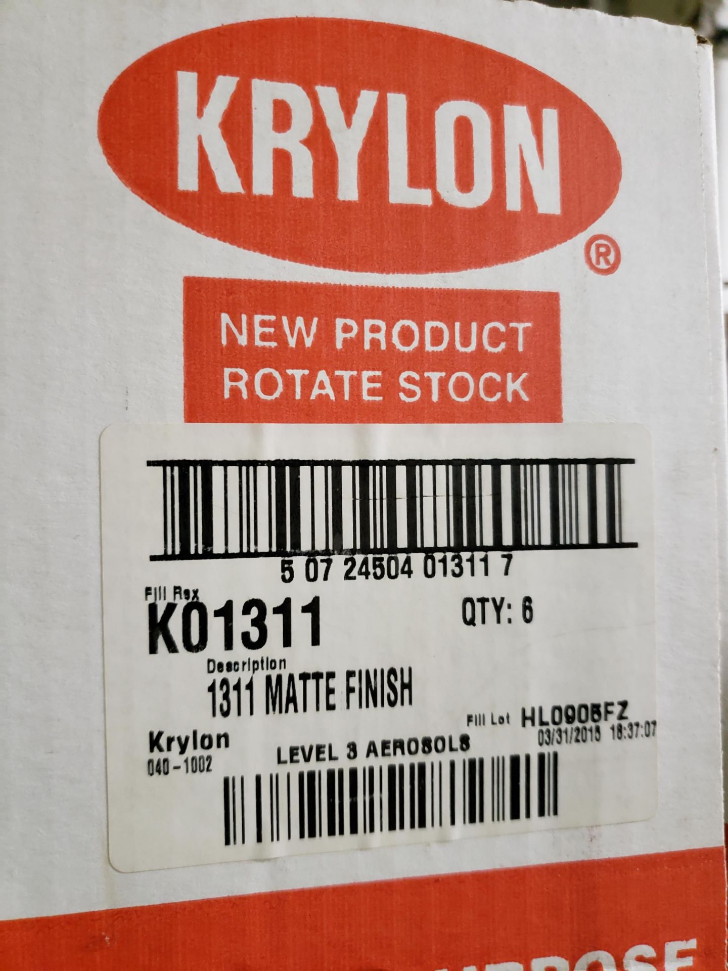 LOT OF KRYLON HIGH HEAT ALUMINUM NEW EQUIPMENT YELLOW AND MATTE FINISH - 41 CANS - Image 3 of 4