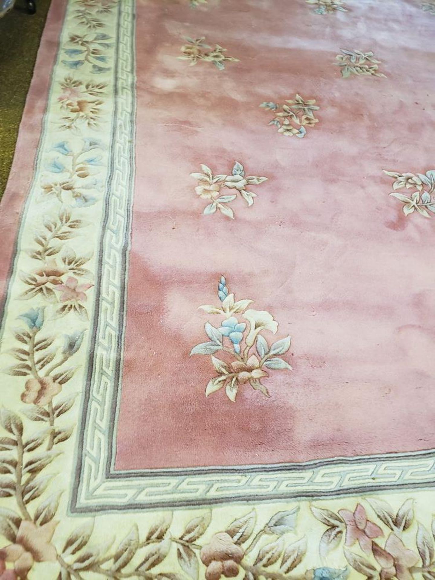 PINK ORIENTAL AREA RUG 10'7" X 8' - Image 3 of 3