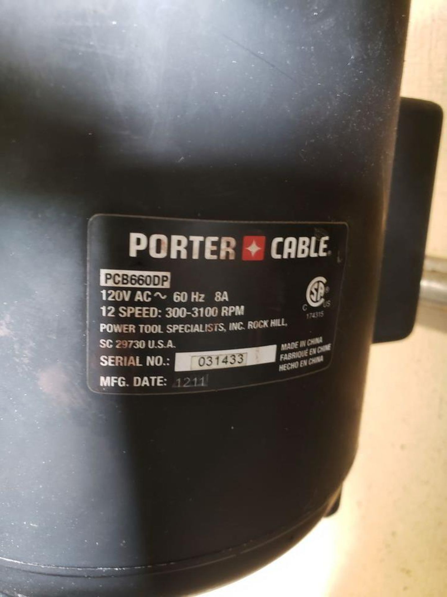 PORTER CABLE PCB660DP 12 SPEED PRESS - Image 4 of 4