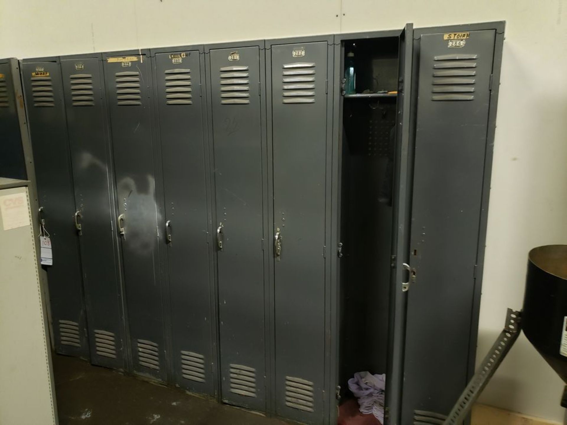 SECTION OF 8 LOCKER UNITS