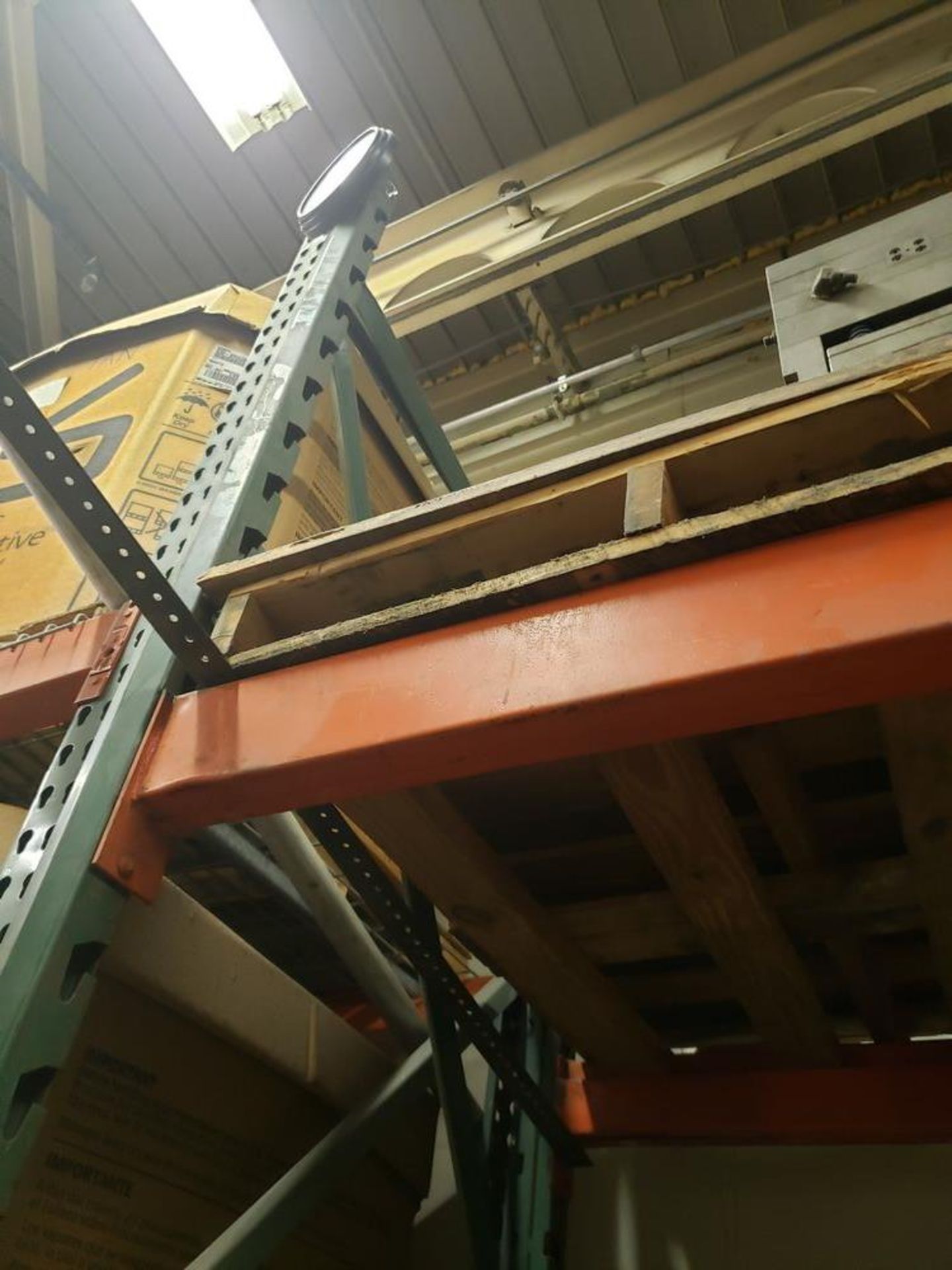 SECTION OF PALLET RACKING WITH EXTRA UPRIGHTS AND CROSS BARS AS SHOWN IN PHOTS 99" X 42" X 12' - Image 4 of 9