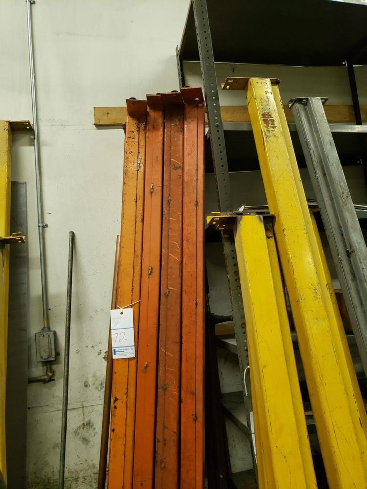 SECTION OF PALLET RACKING WITH EXTRA UPRIGHTS AND CROSS BARS AS SHOWN IN PHOTS 99" X 42" X 12' - Image 7 of 9