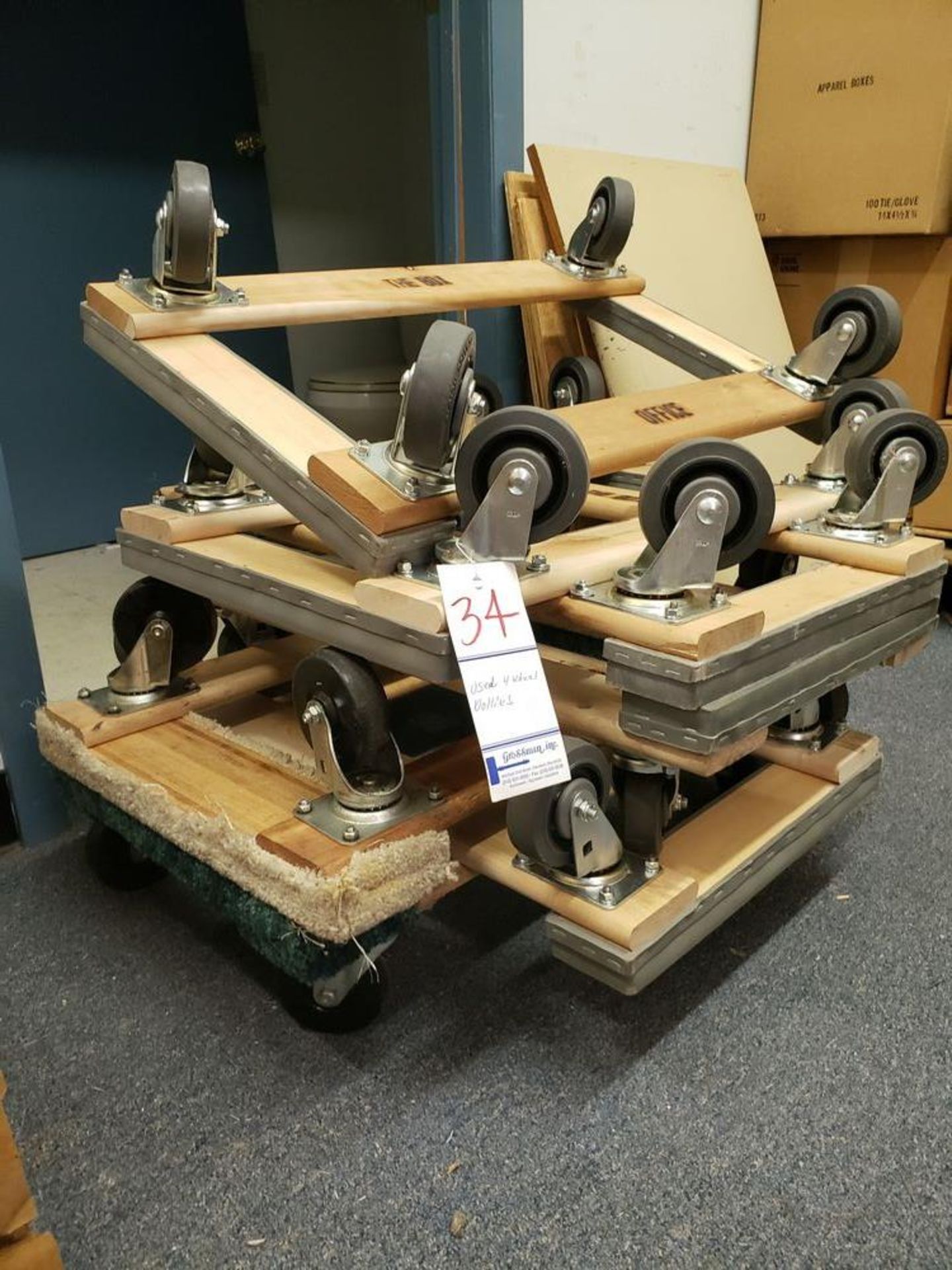 USED 4 WHEEL DOLLIES (Note: Your bid is multiplied by the quantity) - Image 2 of 2