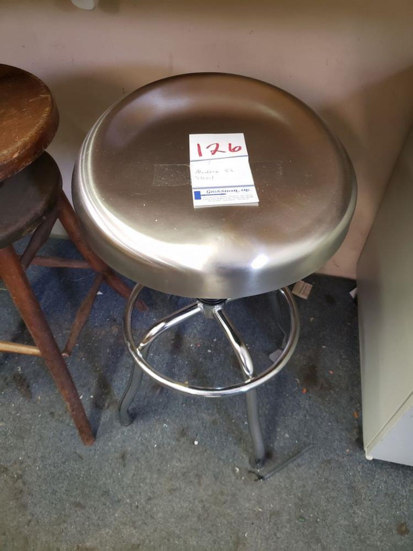 MODERN STAINLESS STEEL STOOL