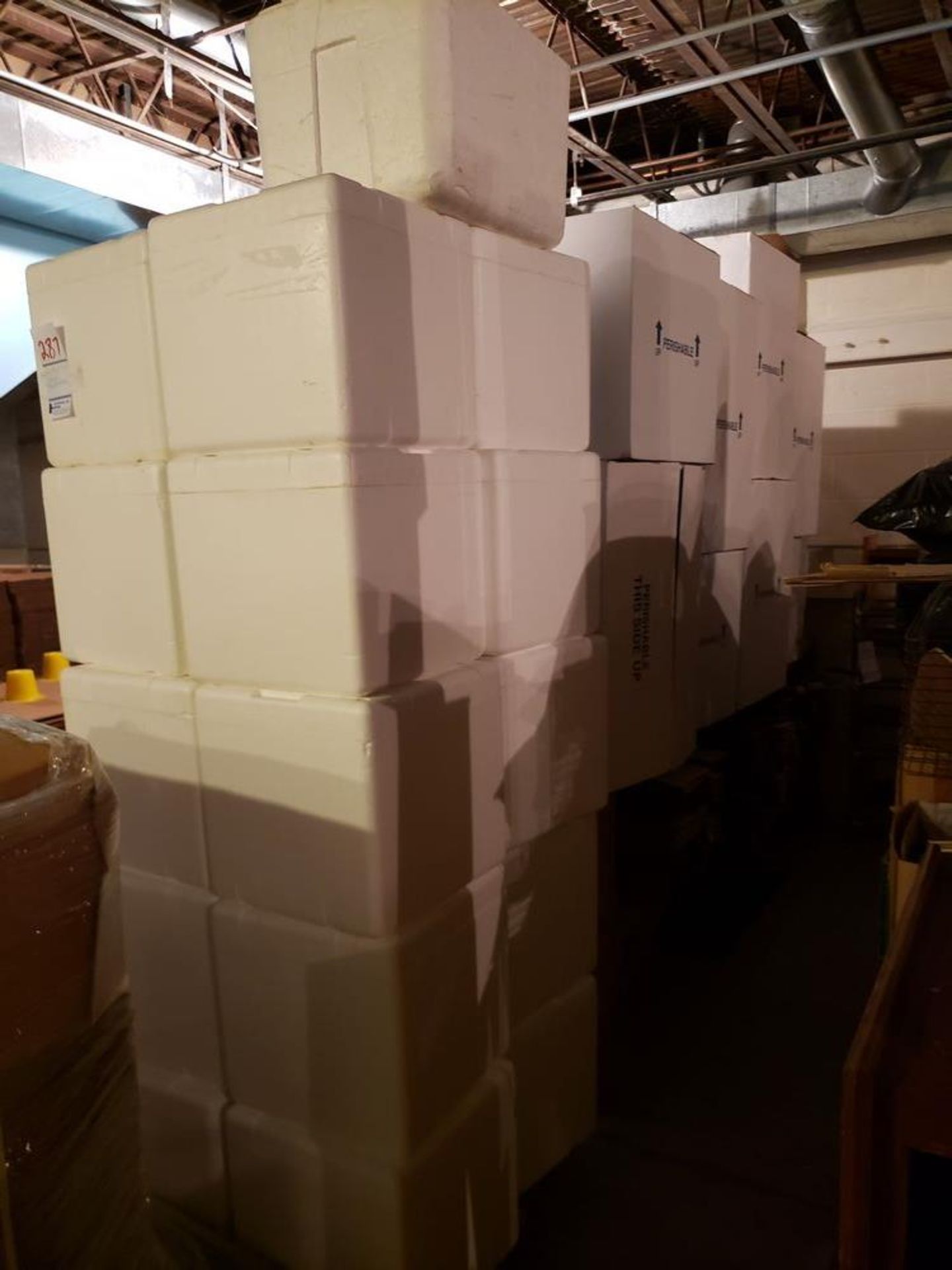 LOT OF SHIPPING COOLERS
