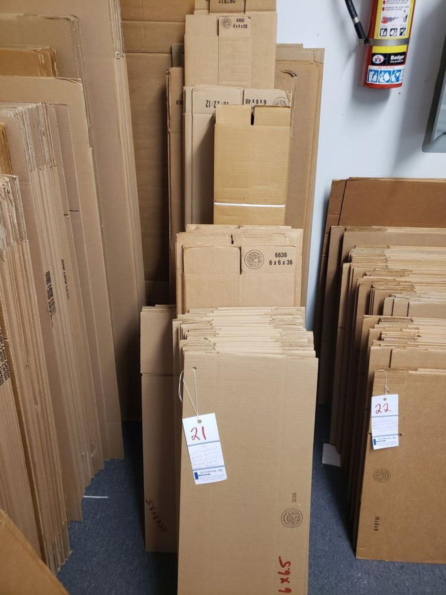 ASSORTED CORRUGATED BOXES (Note: Your bid is multiplied by the quantity)