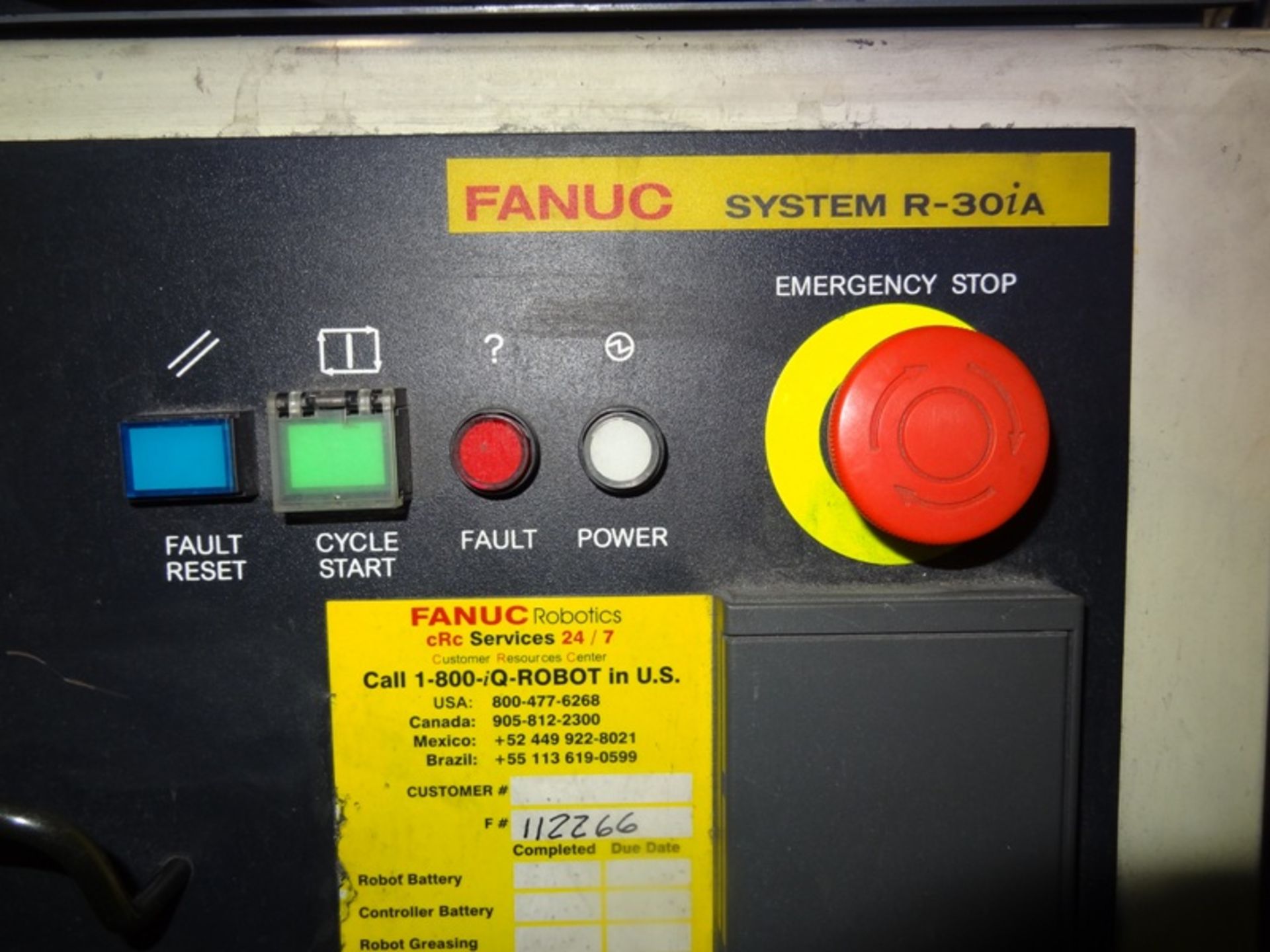 FANUC ROBOT ARCMATE 120iC/10L WITH R-30iA CONTROL, TEACH & CABLES, YEAR 2011, SN 112266 - Image 12 of 20