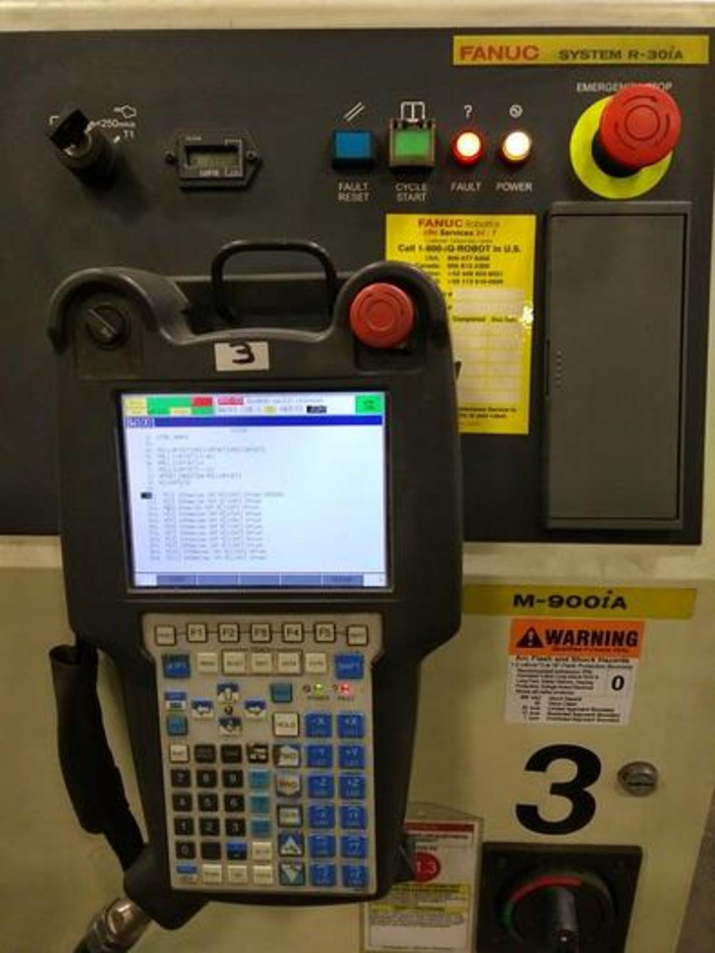 FANUC M900iA/600 6 AXIS CNC ROBOT WITH R30iA & 7TH AXIS 15' LONG TRACK., TEACH & CABLES, YEAR 2012 - Image 11 of 11