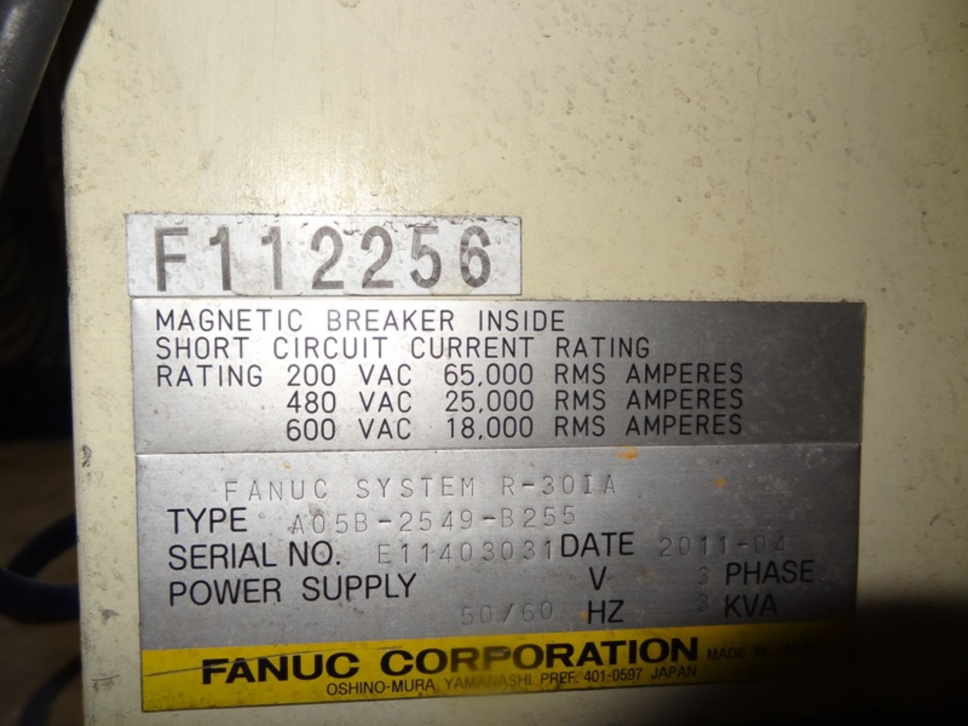 FANUC ROBOT ARCMATE 120iC/10L WITH R-30iA CONTROL, TEACH & CABLES, YEAR 2011, SN 112256 - Image 17 of 17