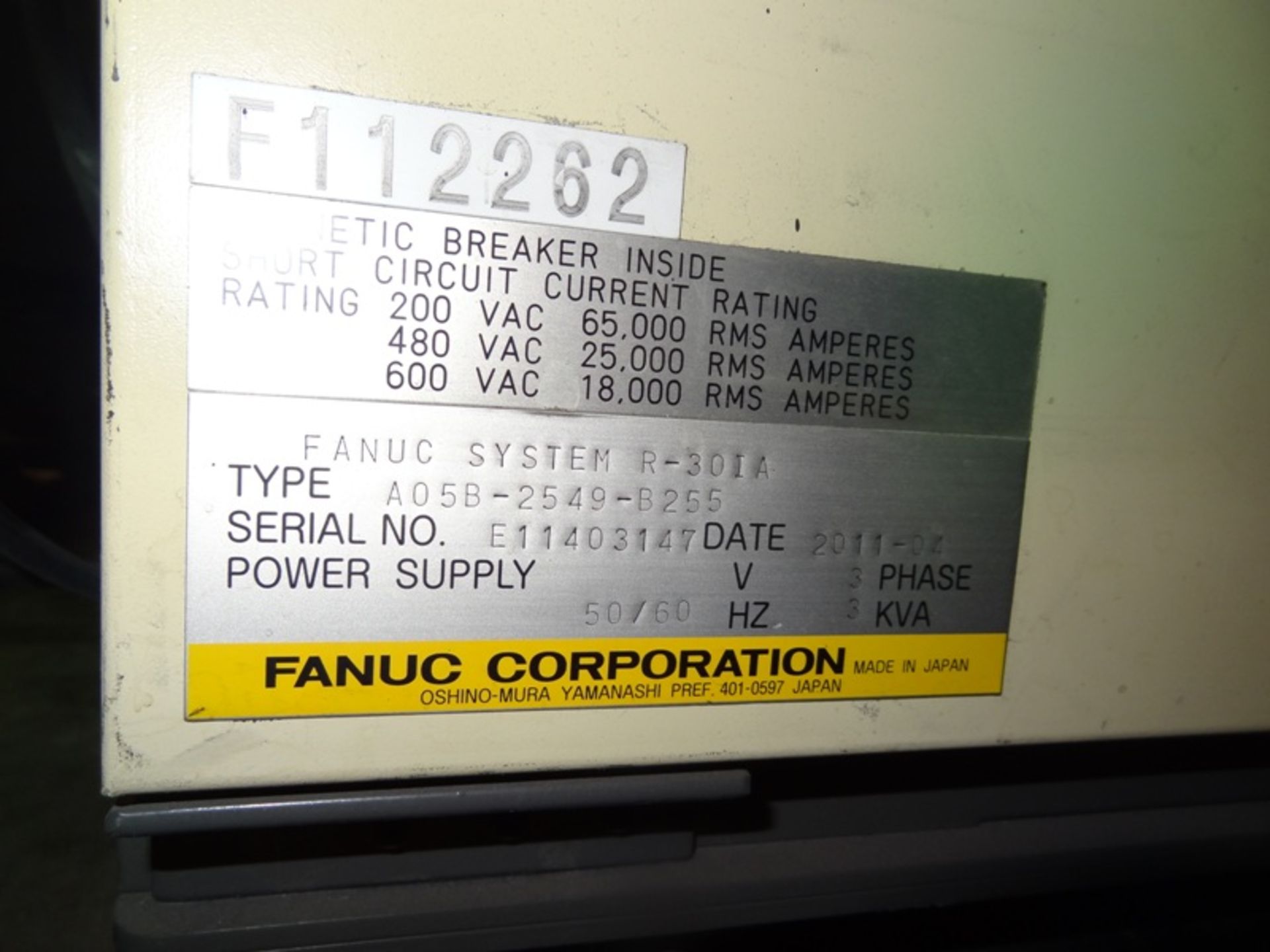 FANUC ROBOT ARCMATE 120iC/10L WITH R-30iA CONTROL, TEACH & CABLES, YEAR 2011, SN 112262 - Image 19 of 19