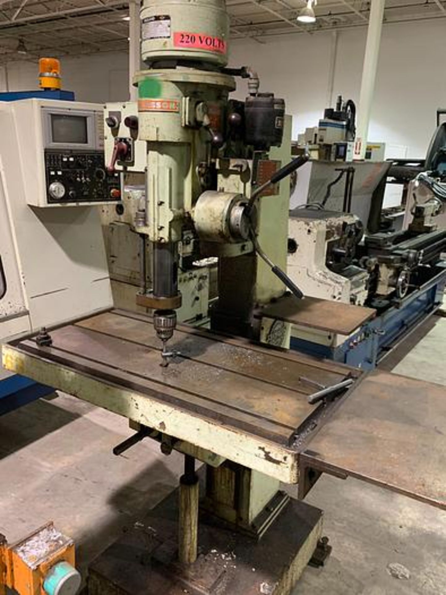 JOHANSSON FLOOR STANDING JACK KNIFE GEARED HEAD POWER FEED SINGLE SPINDLE DRILL, SN 42121 - Image 4 of 11