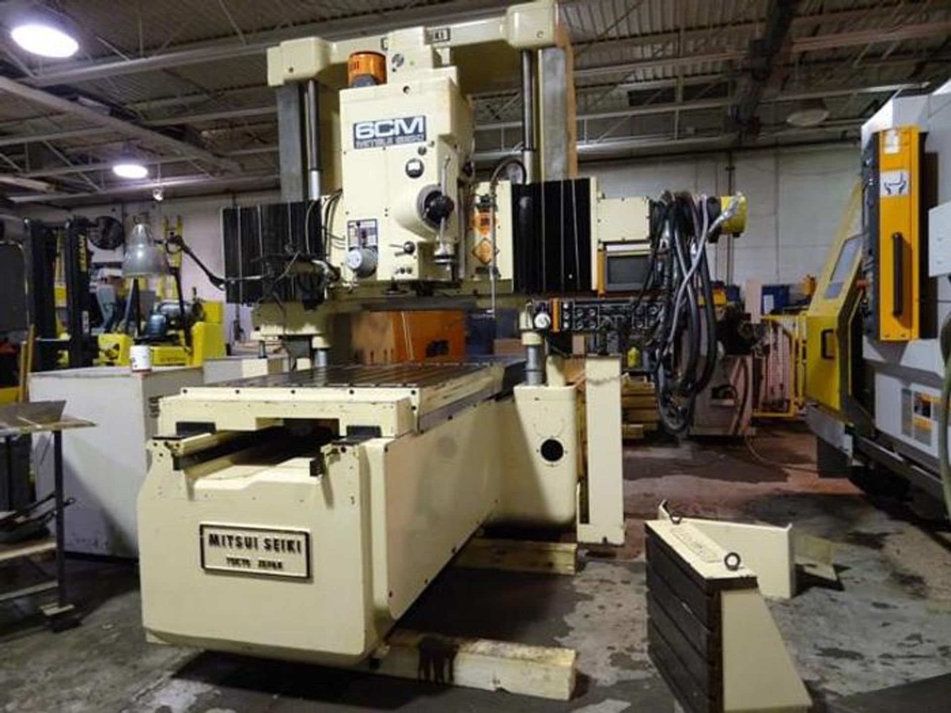 MITSUI SEIKI MODEL 6CM BRIDGE TYPE VERTICAL CNC JIG BORER, SN 123, LOCATION MI