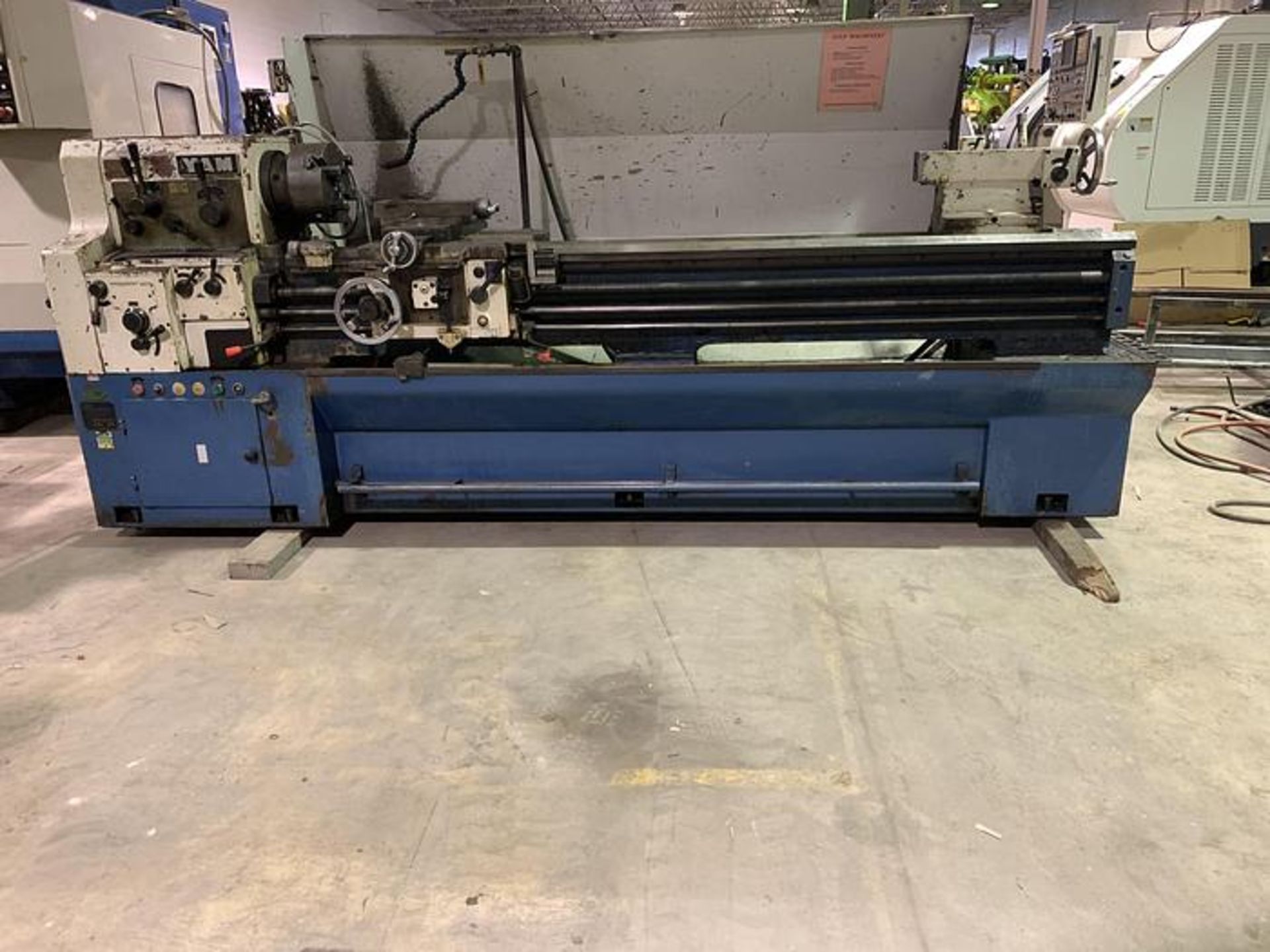 YAM MODEL 2000G 17" X 80" ENGINE LATHE, SN B8-7530, LOCATION MI