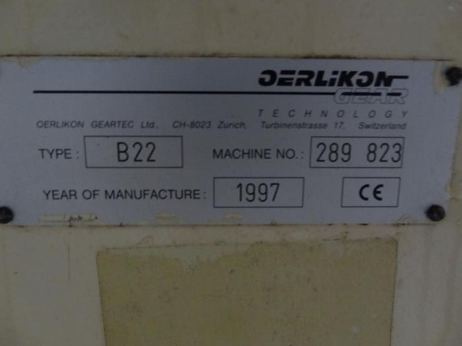 OERLIKON B22 CNC BLADE GRINDER WITH FANUC 160-M CONTROLS, SN 289-823, YEAR 1997, LOCATION MI - Image 5 of 8