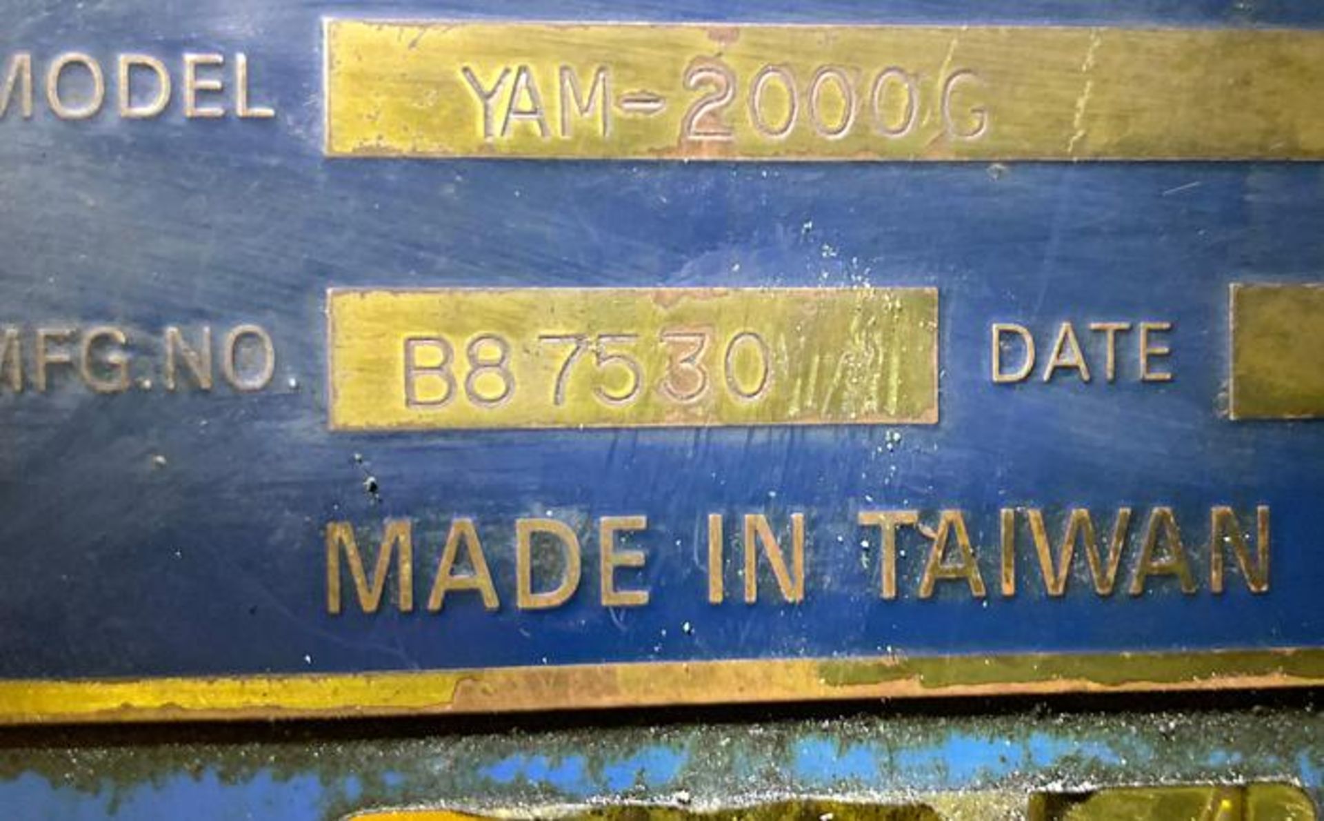 YAM MODEL 2000G 17" X 80" ENGINE LATHE, SN B8-7530, LOCATION MI - Image 13 of 16