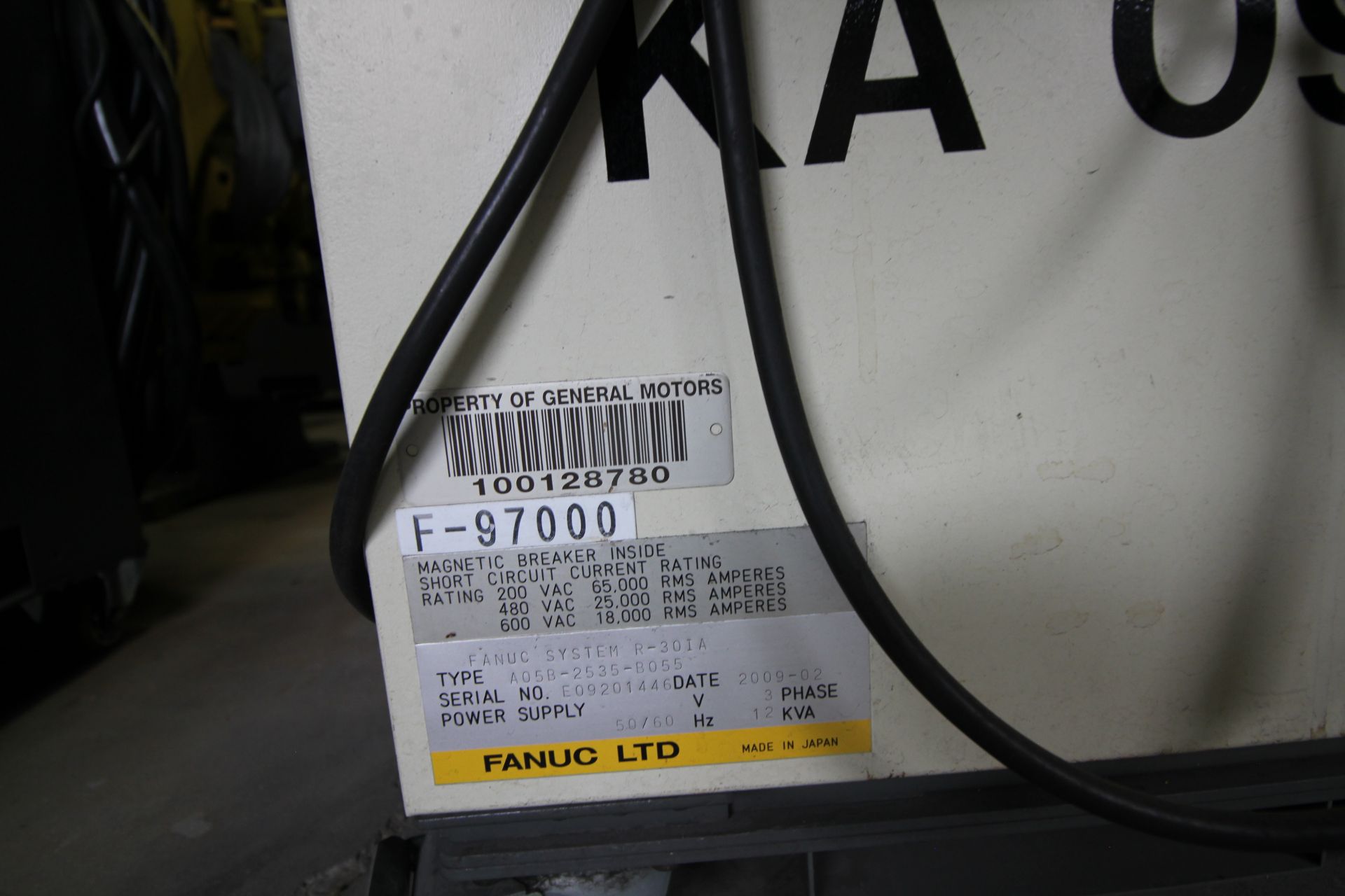 FANUC ROBOT R-2000iB/210F WITH R-30iA CONTROL, CABLES & TEACH PENDANT, SN 97000, YEAR 2009, - Image 6 of 7