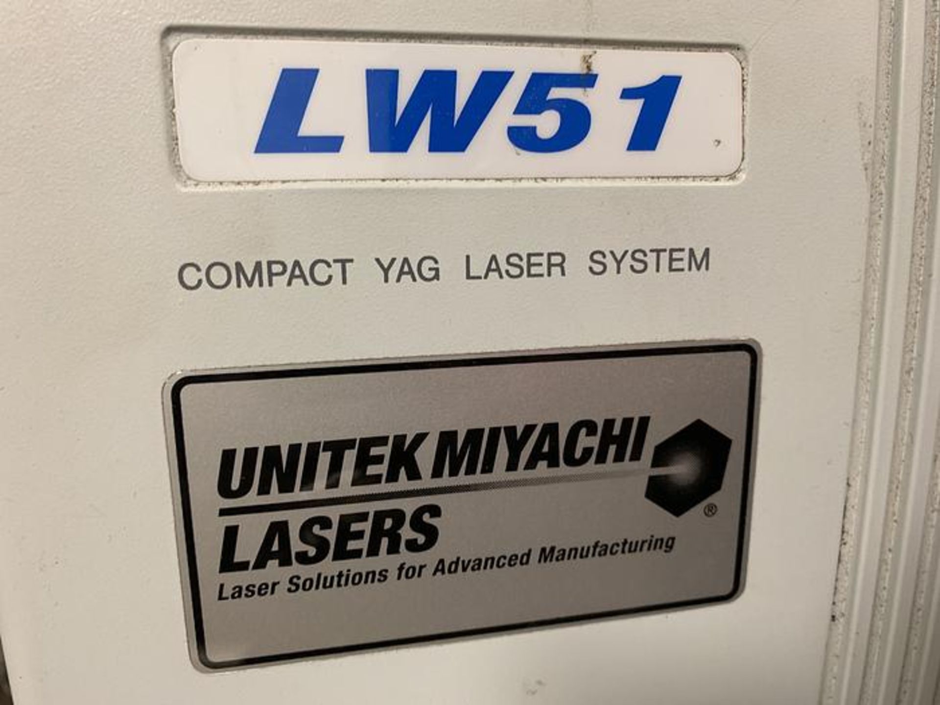 MIYACHI UNITEK LW51 COMPACT YAG LASER MACHINE SERIAL NUMBER 00080373, - Image 4 of 7