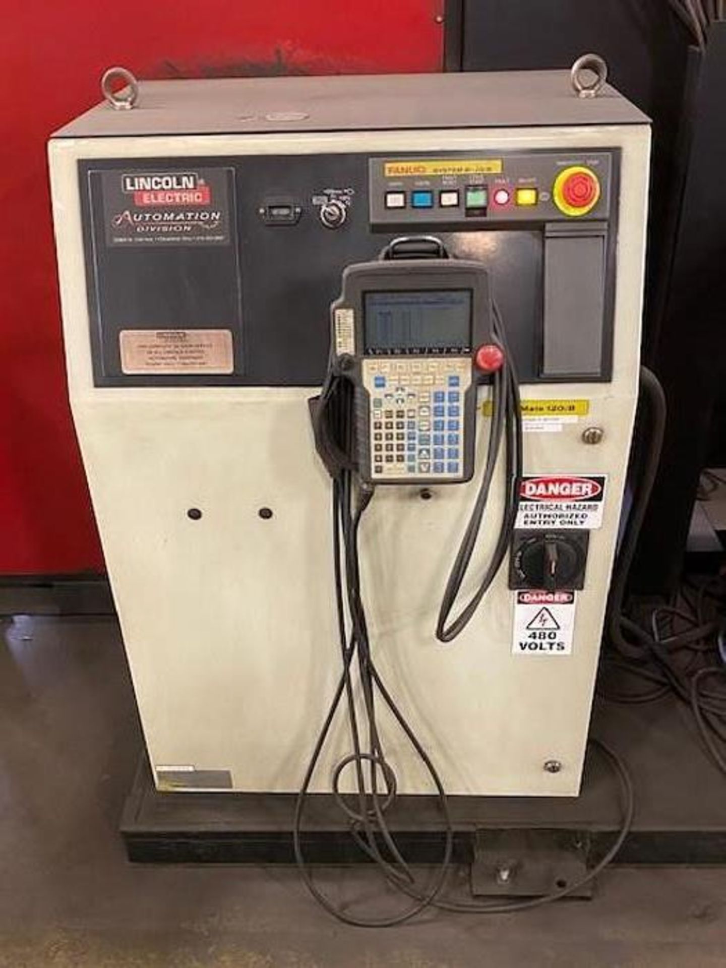 FANUC/LINCOLN DUAL TRUNION WELD CELL, FANUC ROBOT ARCMATE 120iB/10L WITH R-J3iB CONTROL - Image 5 of 11