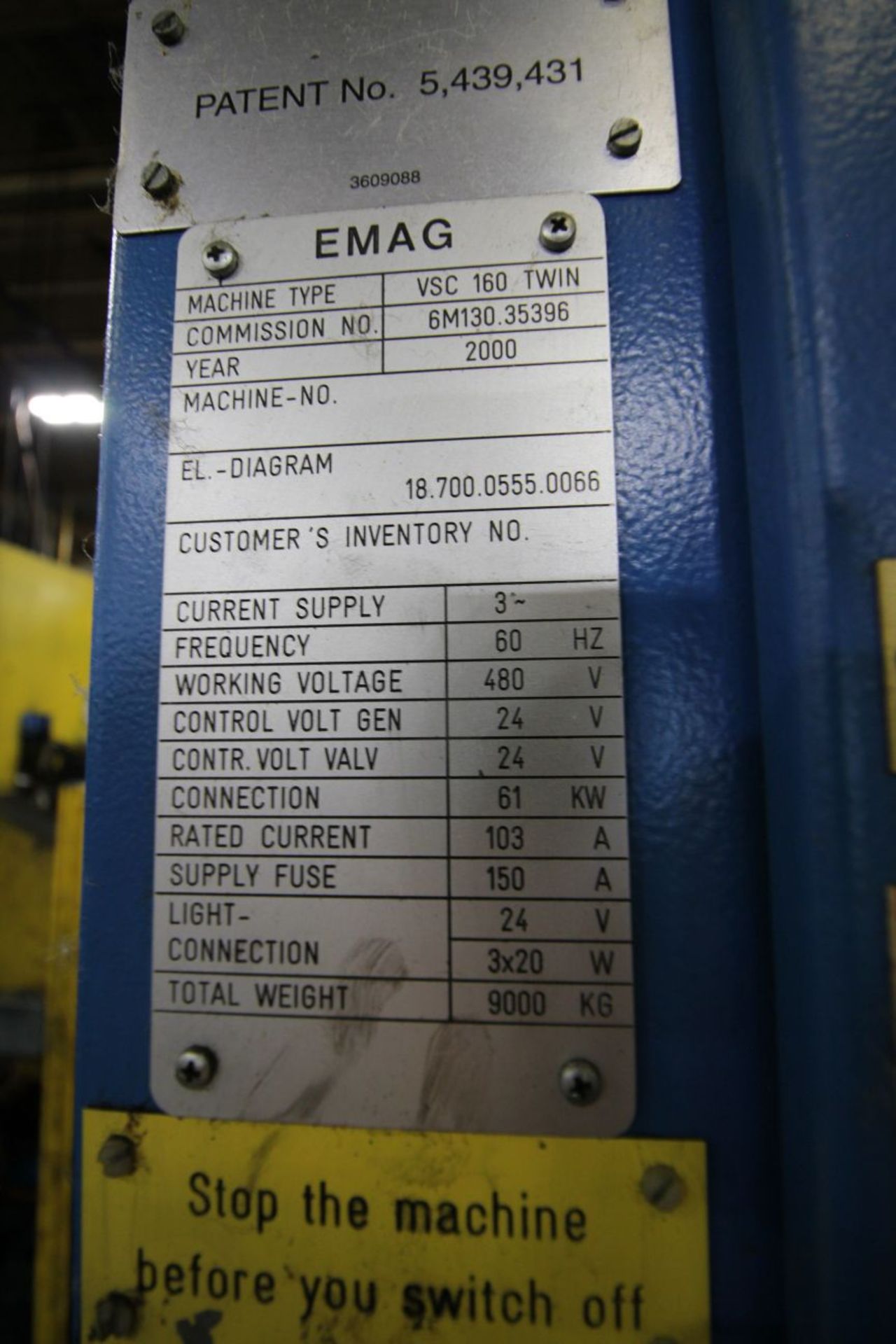 EMAG VSC 160 TWIN SPINDLE VERTICAL TURNING CENTER - Image 6 of 6