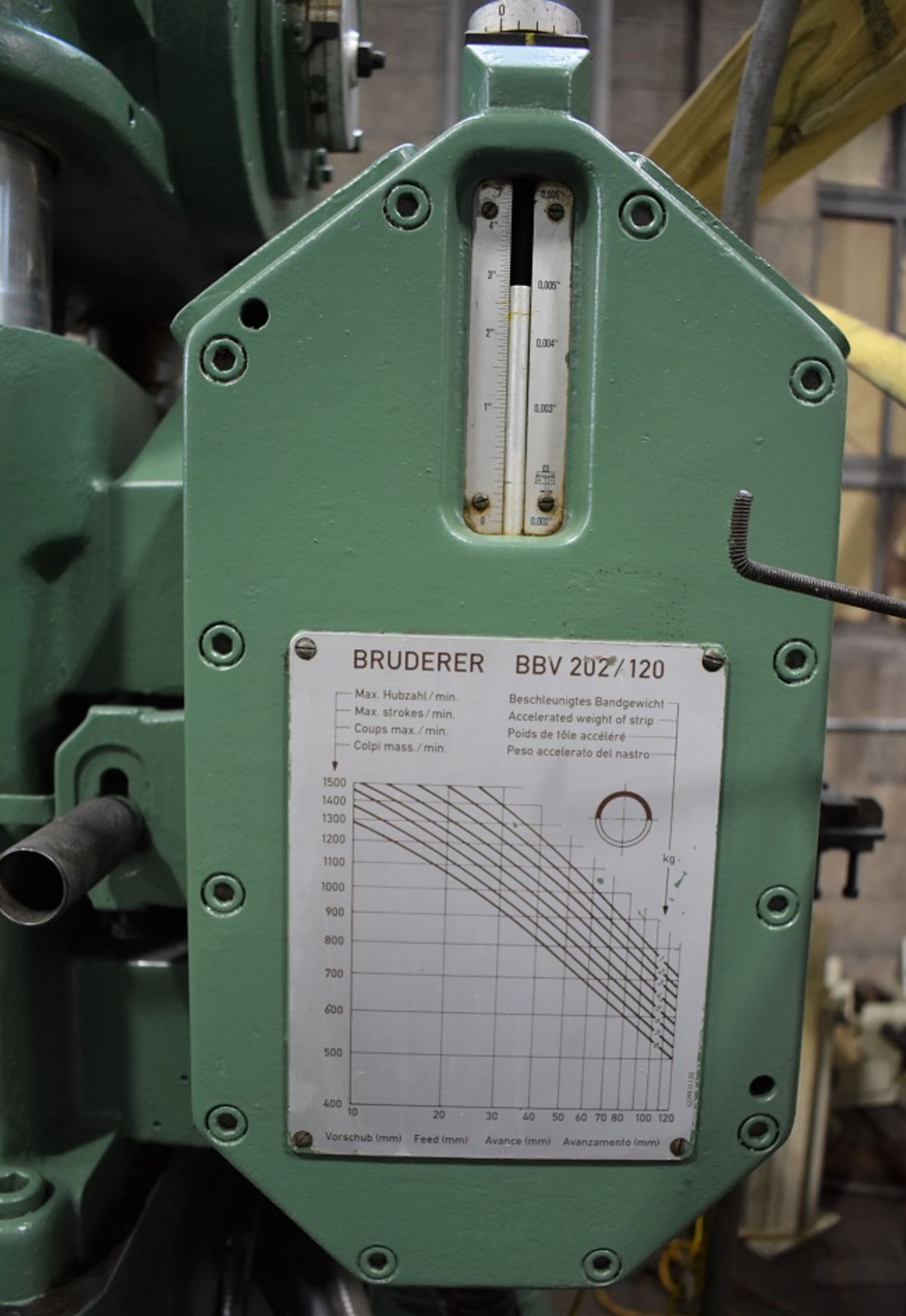 BRUDERER 60 TON MODEL BSTA 60H HIGH SPEED 4 POST PUNCH PRESS, YEAR 1976, SN 4179 - Image 7 of 8