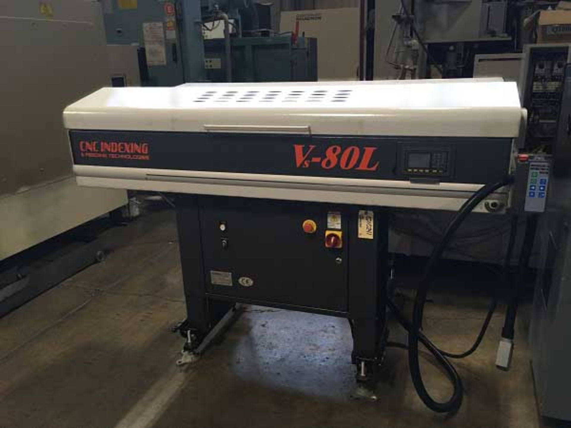 CNC INDEXING AND FEEDING TECHNOLOGIES SERVO BAR FEEDER, MODEL Vs-80L, YEAR 2015, SN 35150022