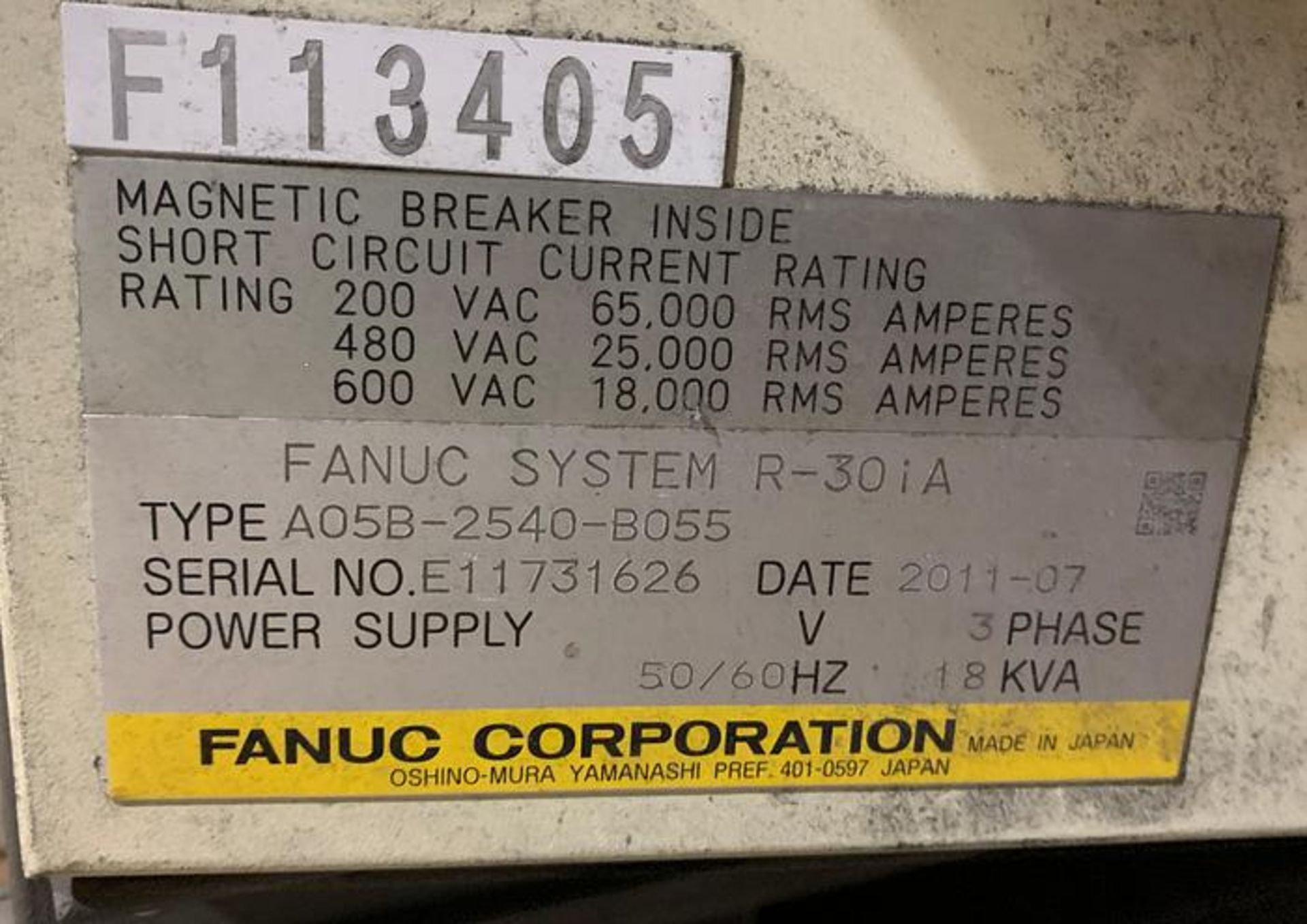 FANUC M900iA/600 6 AXIS ROBOT WITH R30iA CONTROLLER, TEACH & CABLES, SN F113405, YEAR 2011 - Image 12 of 13