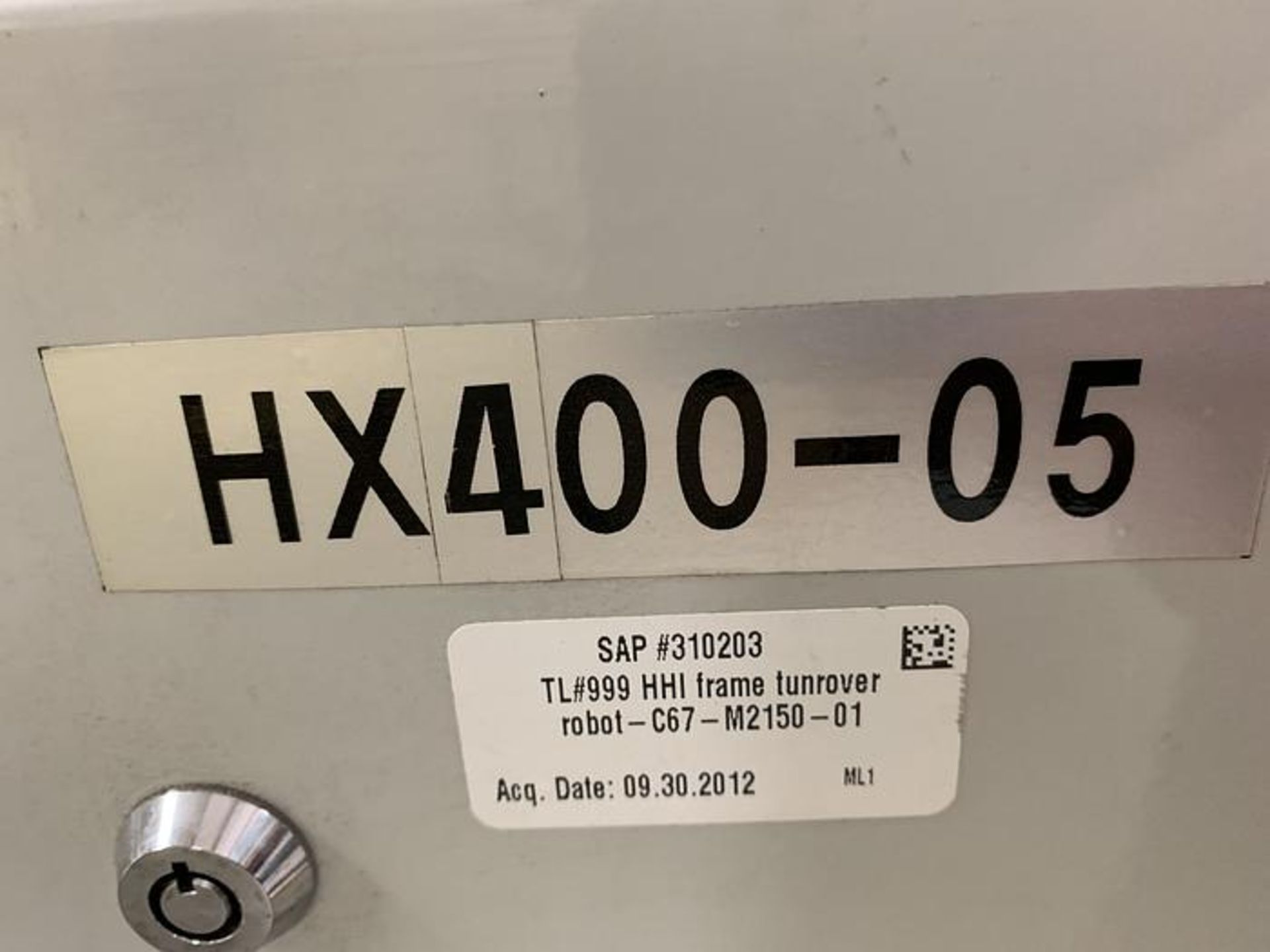 HYUNDIA MODEL HX400 400KG X 2573MM H REACH WITH Hi5-N80U CONTROLLER 6 AXIS CNC ROBOT, YEAR 2012 - Bild 18 aus 19