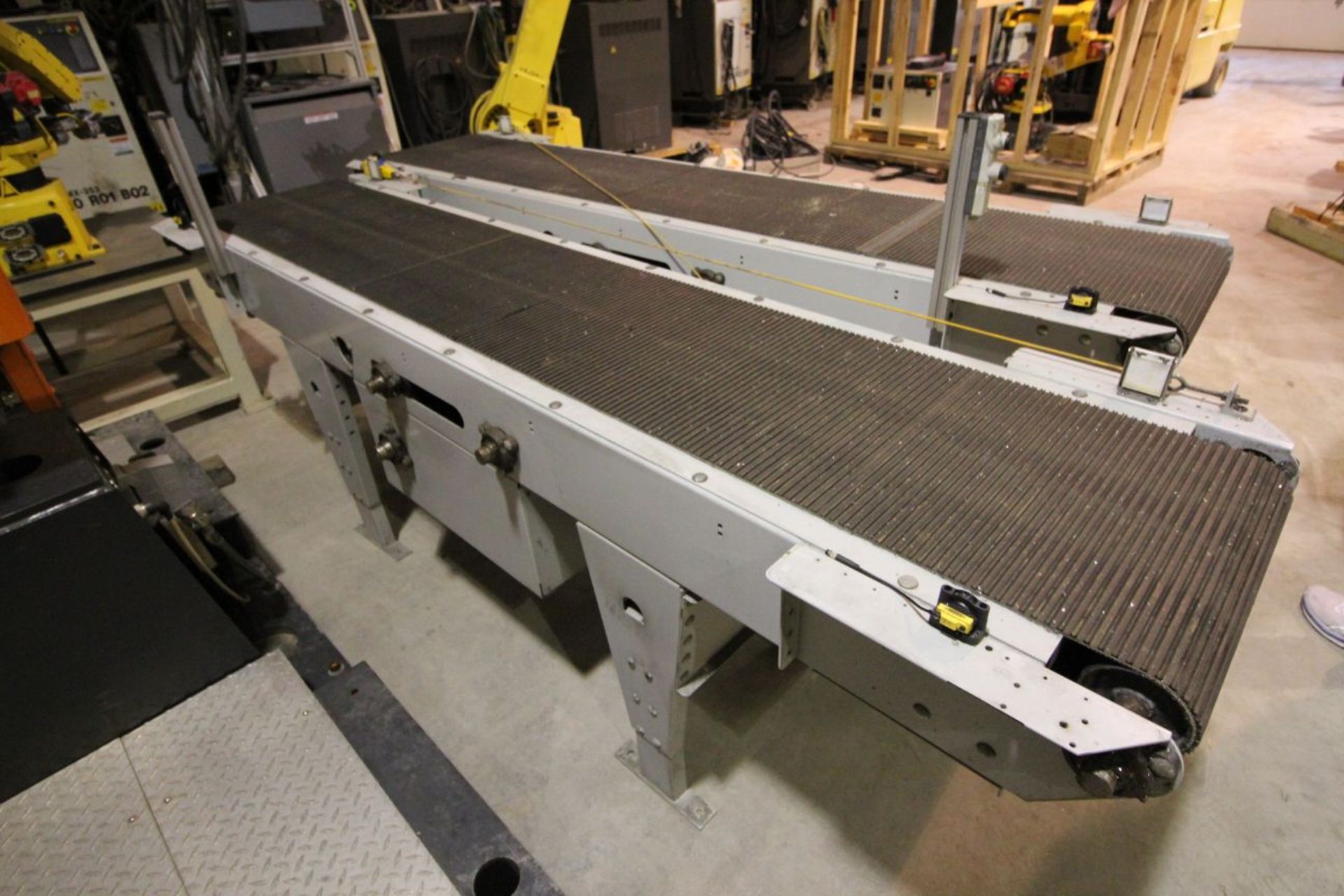 2- BELT TYPE POWER CONVEYORS, 18" X 106", MARATHON MOTORS - Bild 3 aus 8