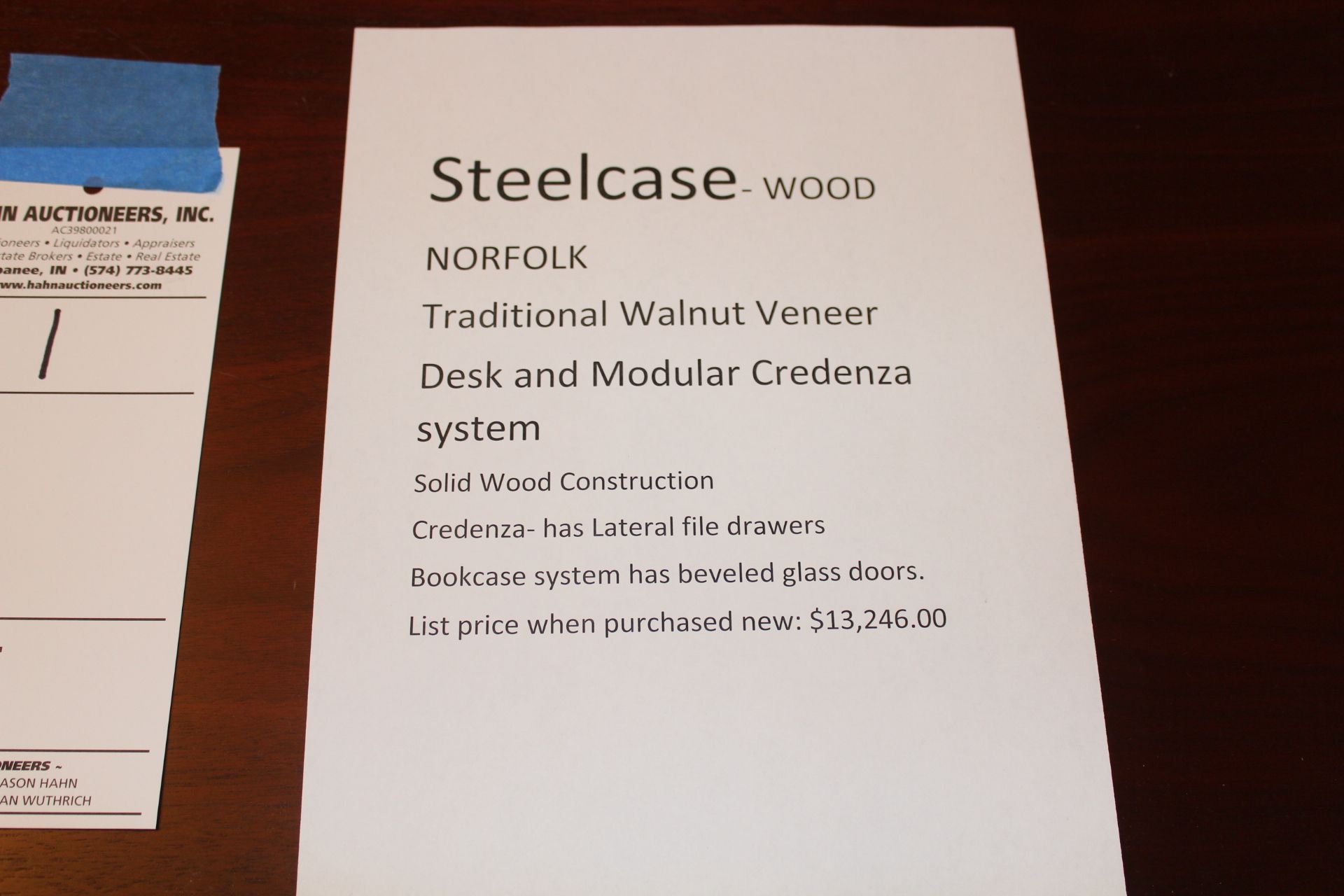 Steelcase -Wood Desk and Modular Credenza System - Image 4 of 4