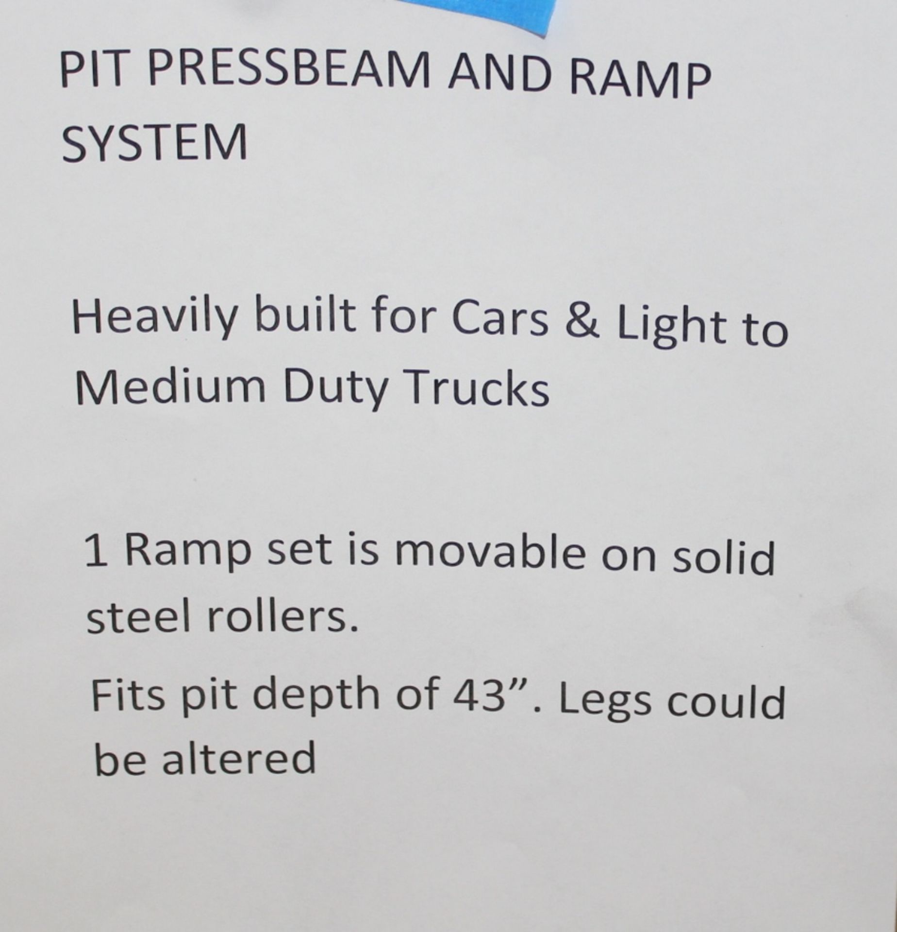 Pit Pressbeam and Ramp System - Image 5 of 5