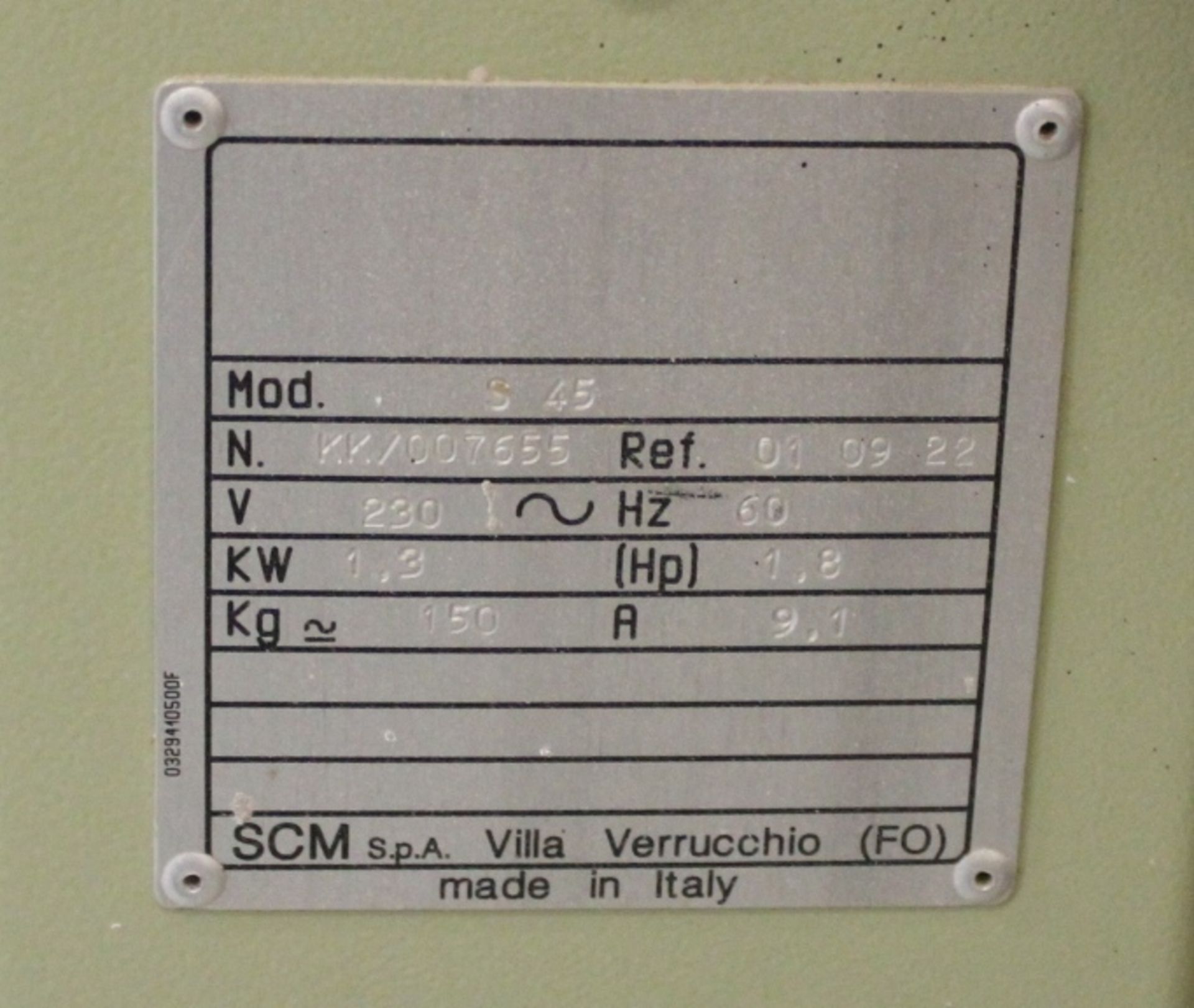 SCM 14" Wood Working Band Saw - Model S 45 - Image 3 of 3