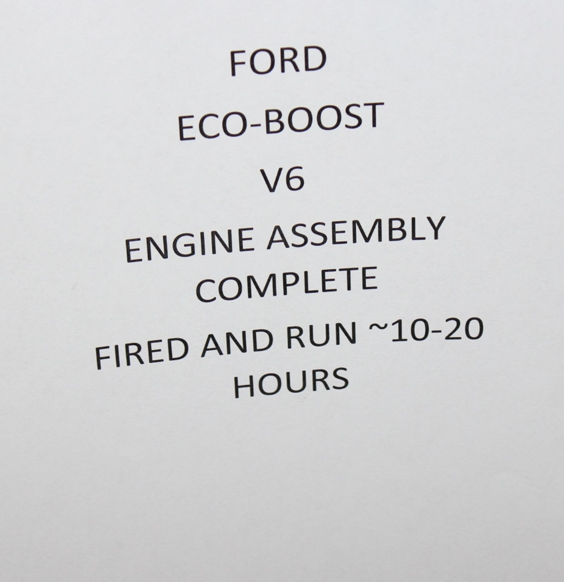 Ford Eco-Boost V6 Engine Assembly Complete - Image 4 of 4
