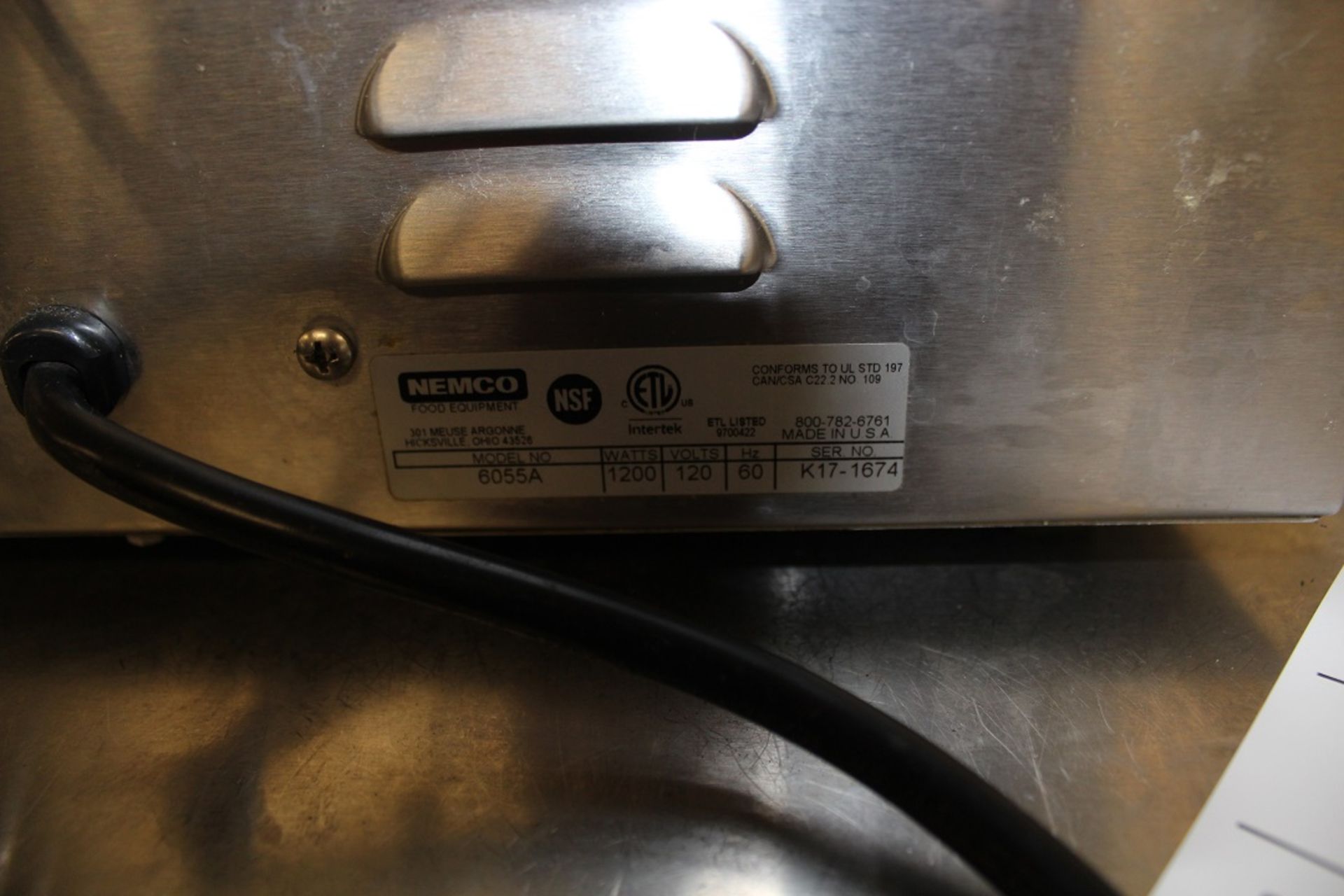 nemco 1200watt warmer SS - Image 3 of 3