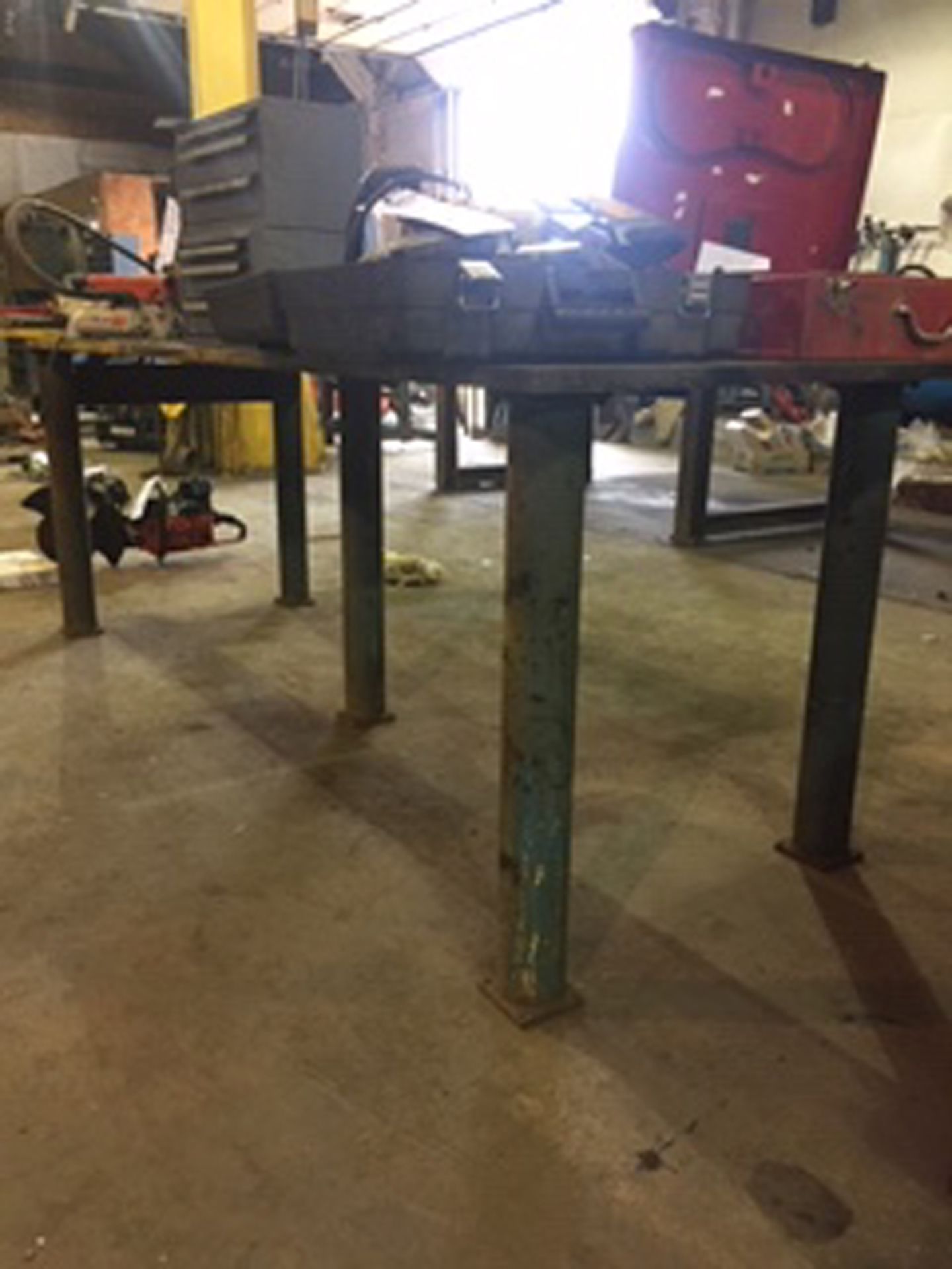 7' long x 36" wide x 1" thick welding table