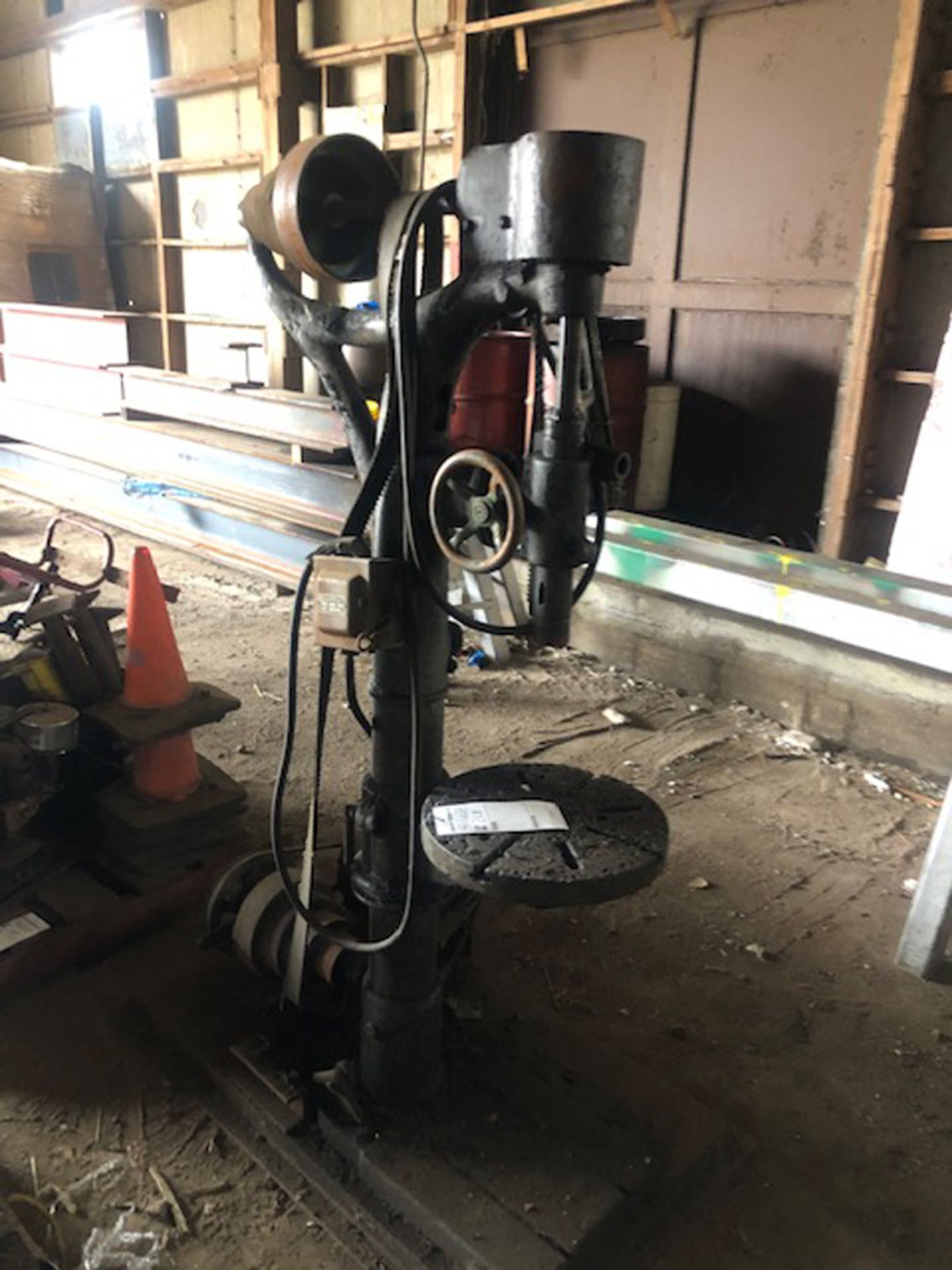 floor model drill press, old