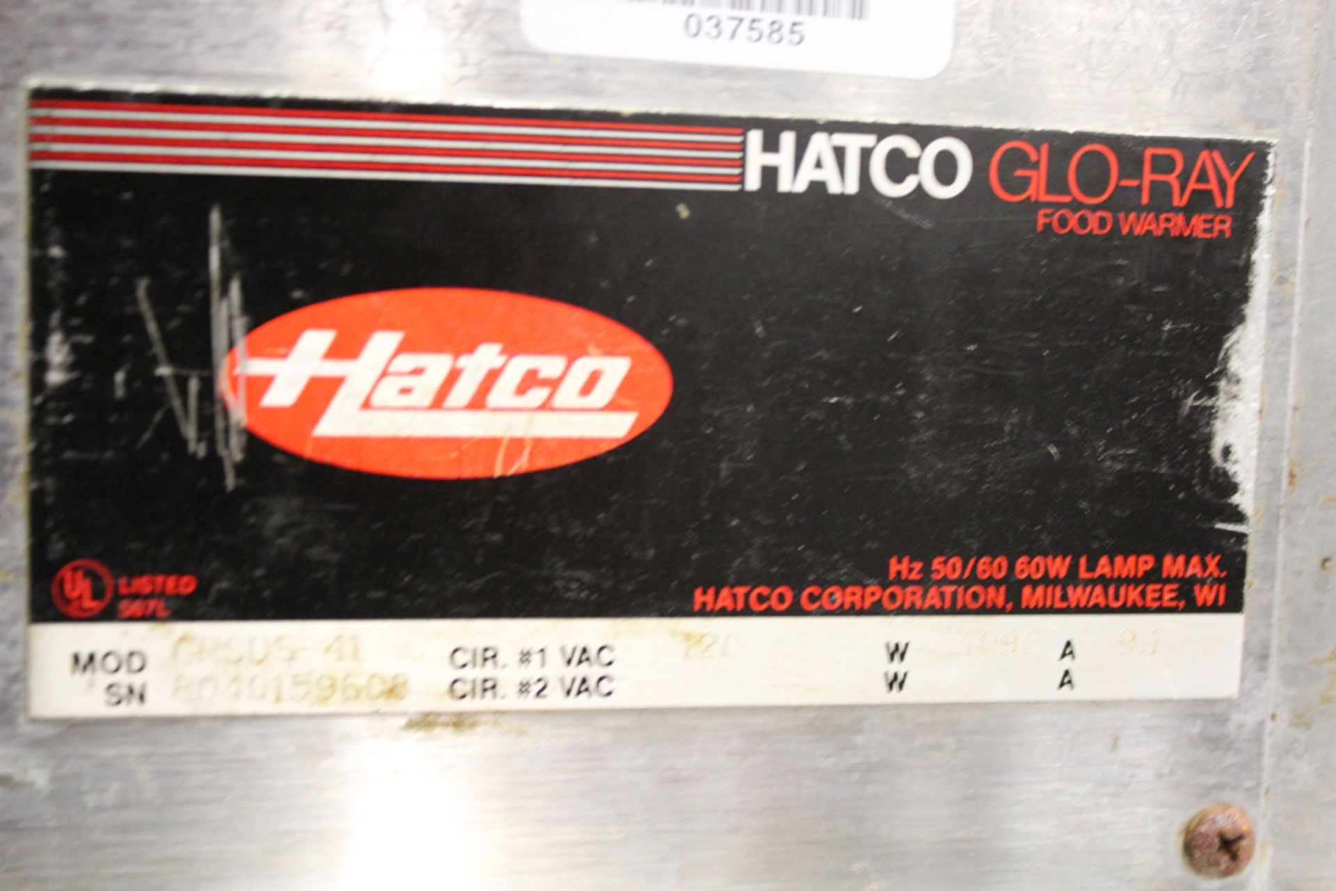 hatco glo-ray food warmer model GRSDS-41 1ph - Image 3 of 3