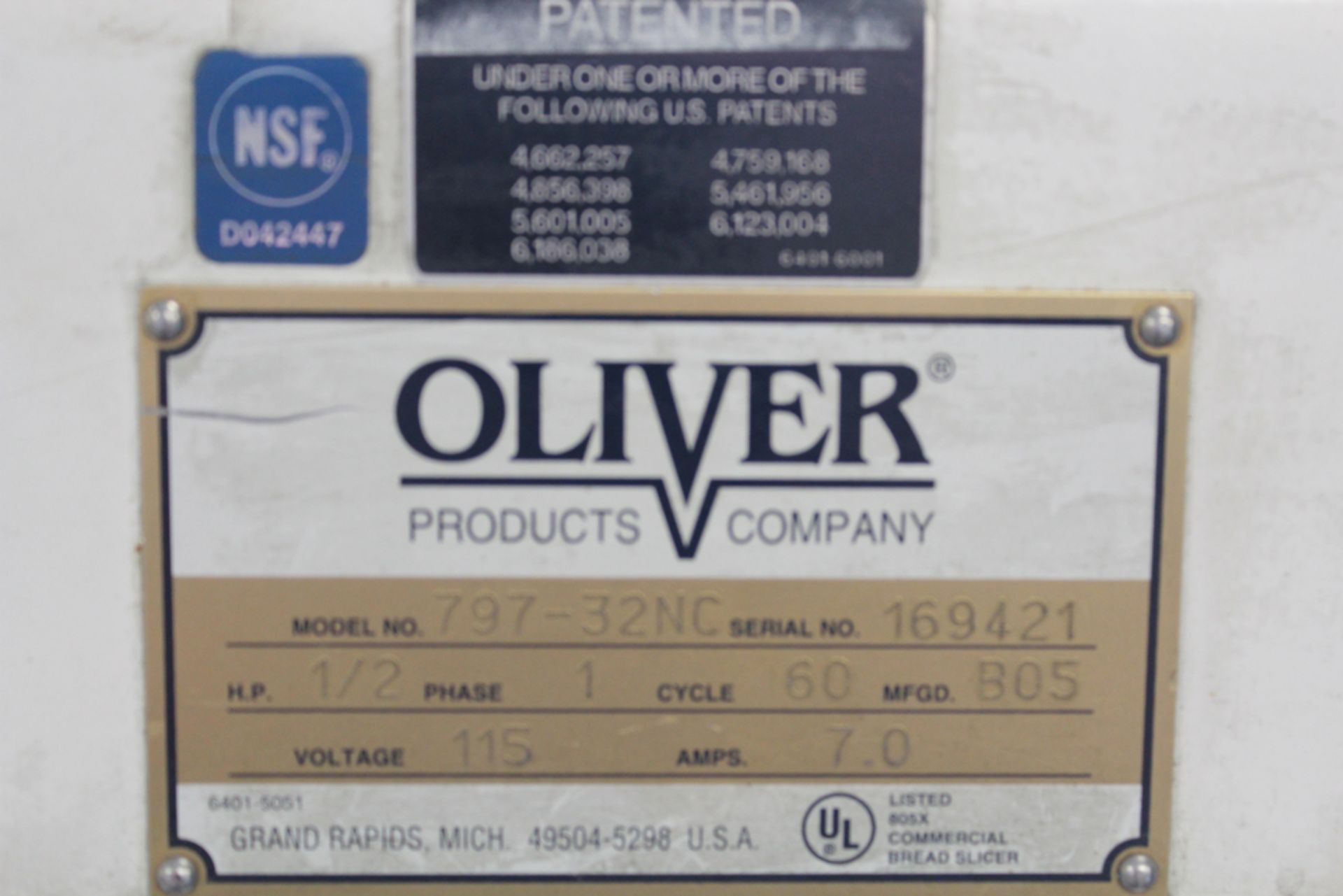 Oliver model 797-32NC 1ph 1/2hp slicer - Image 2 of 5