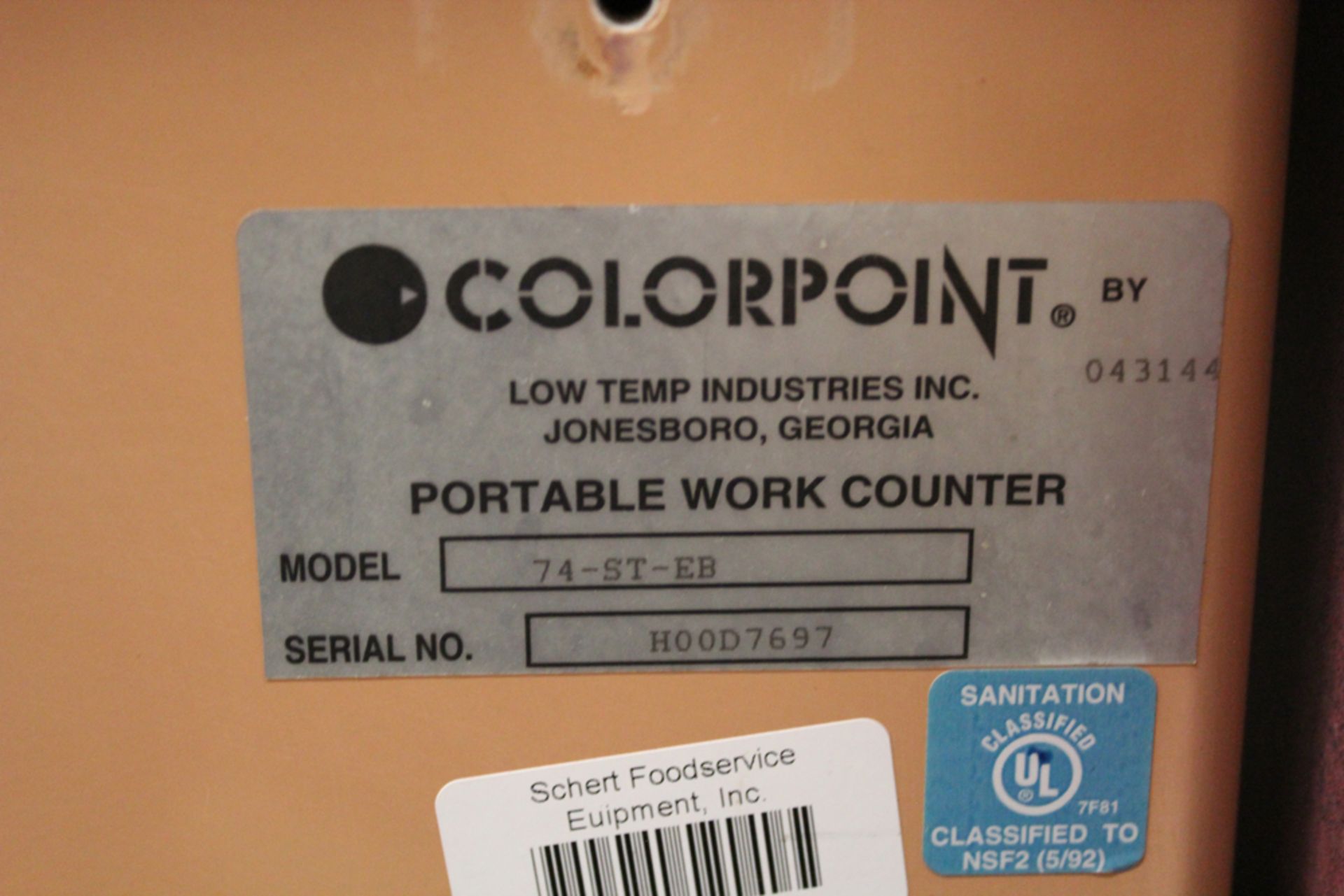 6’ colorpoint model 74-ST-EB prep station - Image 3 of 3