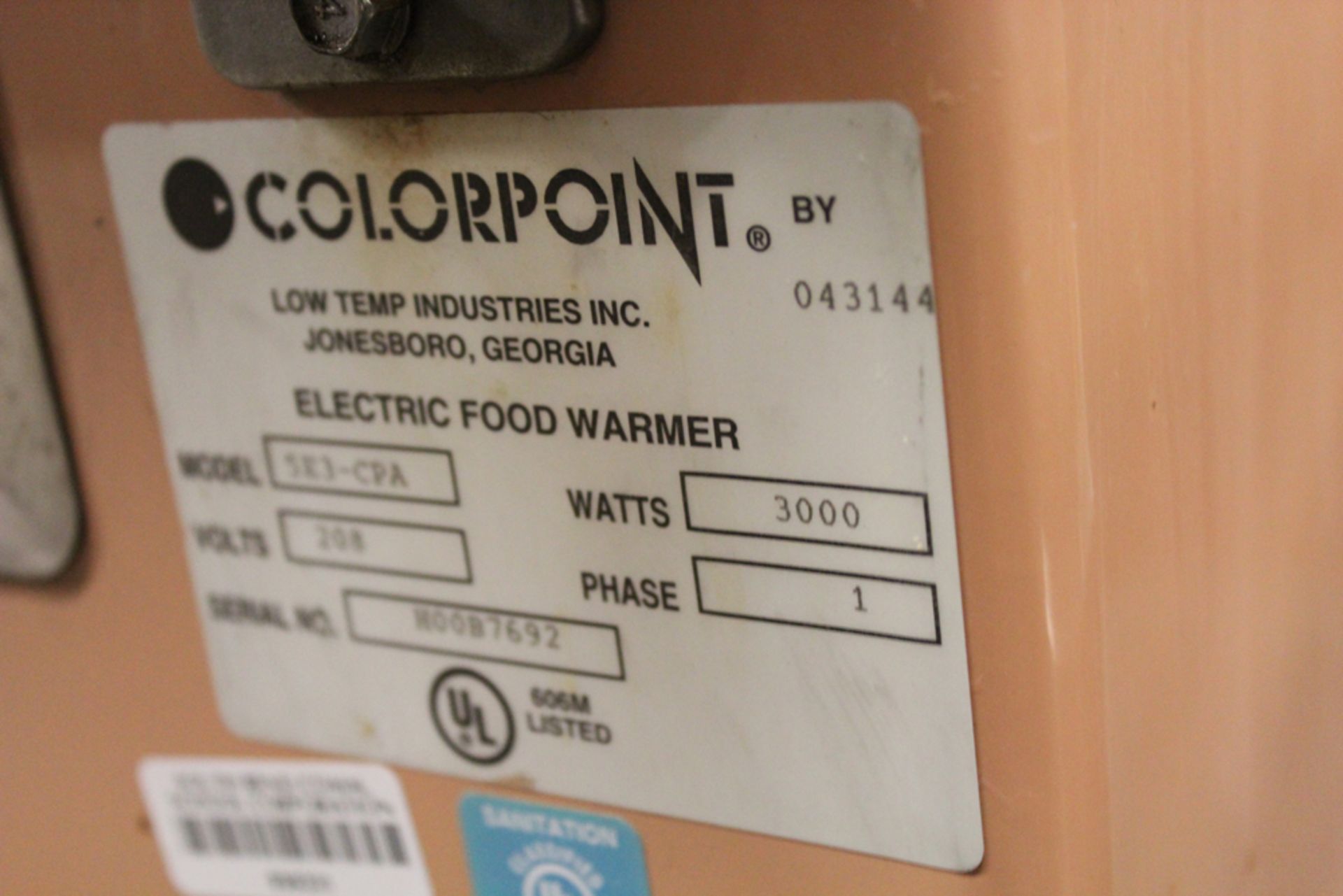 5’ colorpoint electric food warmer model 5E3-CPA 1ph - Image 2 of 3