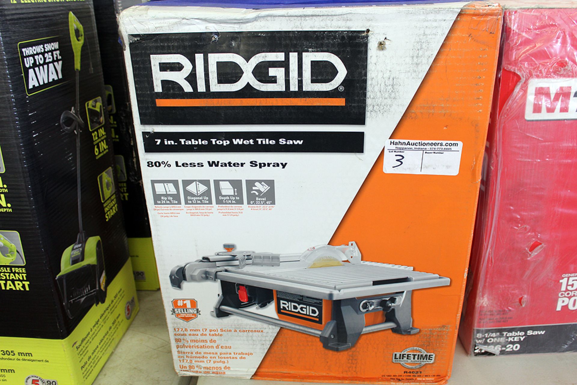 Rigid 7" wet tabletop saw