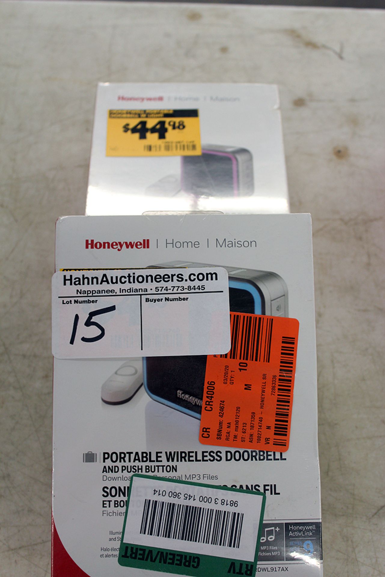 3x portable wireless doorbells