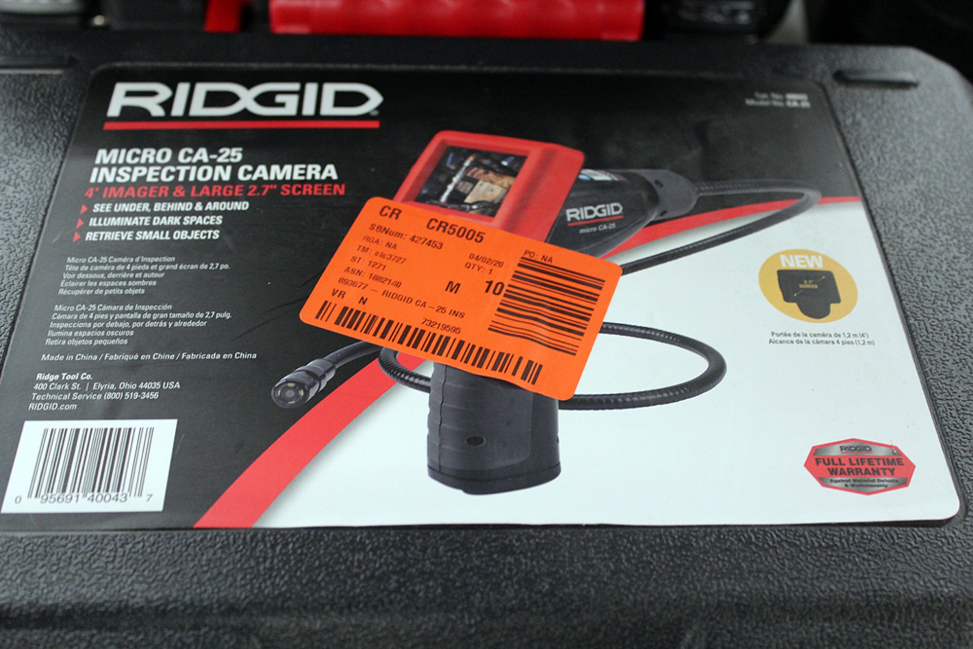 Ridgid micro CA-25 inspection camera