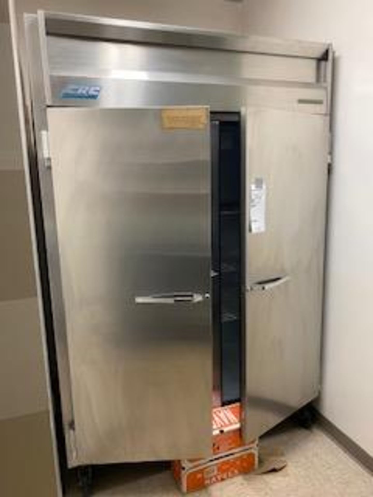 VRC commander double door all stainless refrigerator on wheels 5' wide
