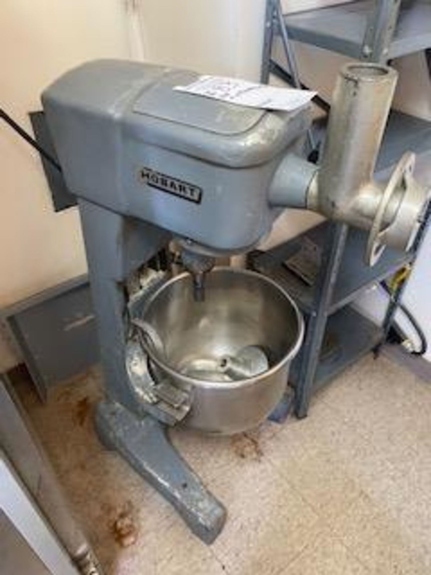 Nice Hobart floor model mixer w/large bowl and many other attachments Model D300