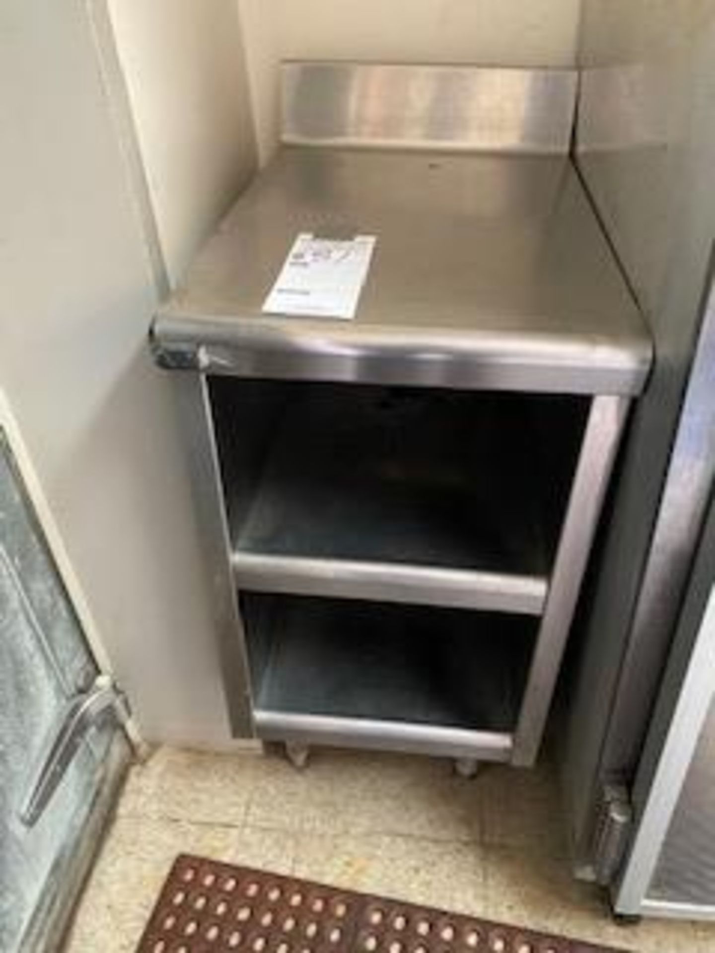 18" stainless base cabinet work stand