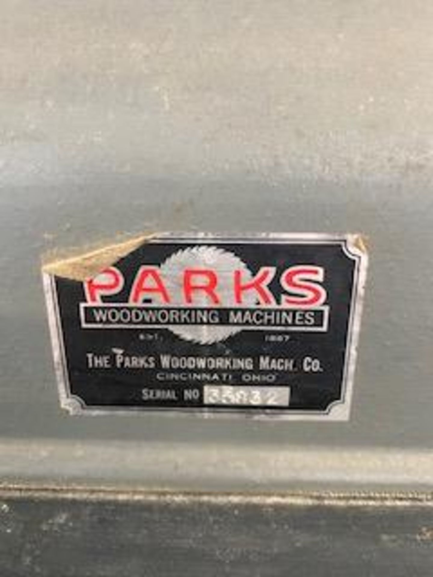 PARKS 10" PLANER ON STAND - Image 2 of 2