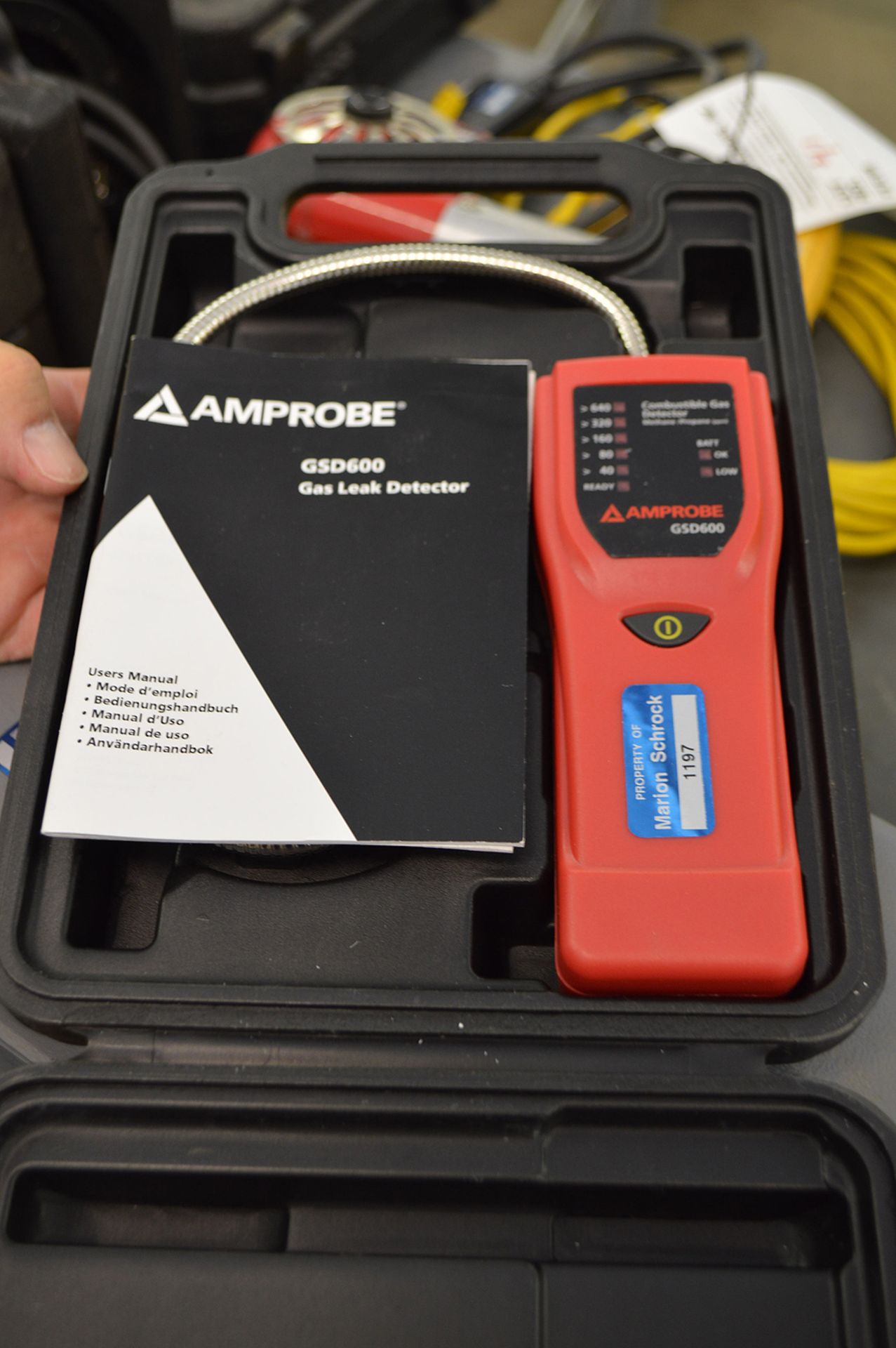 AMPROBE GAS LEAK DETECTOR AND SAFETY LOCK OUT ITEMS